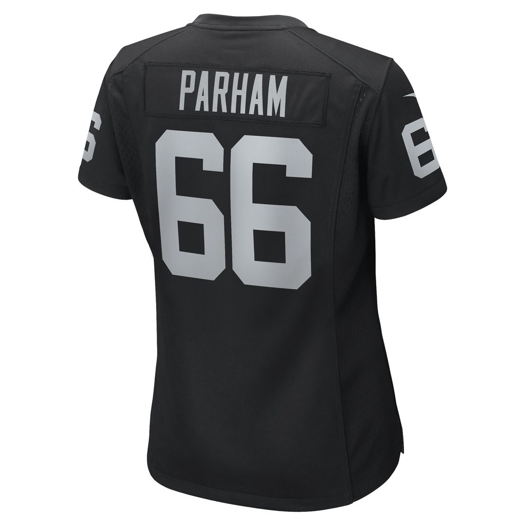 Dylan Parham Las Vegas Raiders Nike Women's Game Player Jersey - Black Official NFL Team Apparel Football Fan Gear