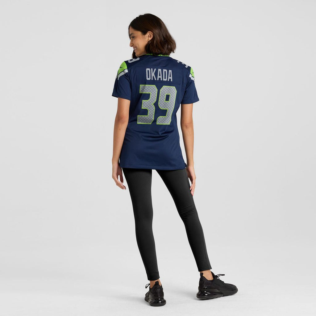 Ty Okada Seattle Seahawks Nike Women's Team Game Jersey - College Navy Official NFL Team Apparel Football Fan Gear