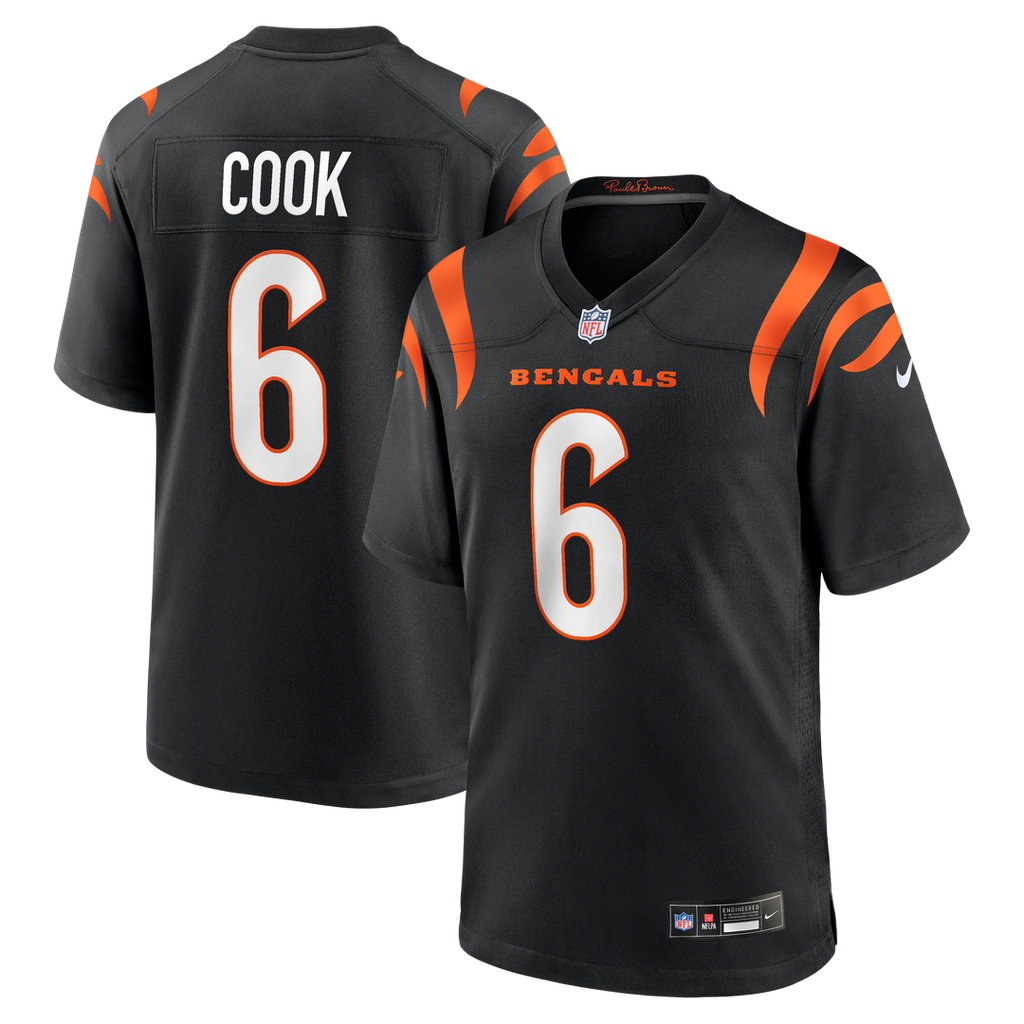 Bryan Cook Cincinnati Bengals Nike Team Game Jersey - Black Official NFL Team Apparel Football Fan Gear
