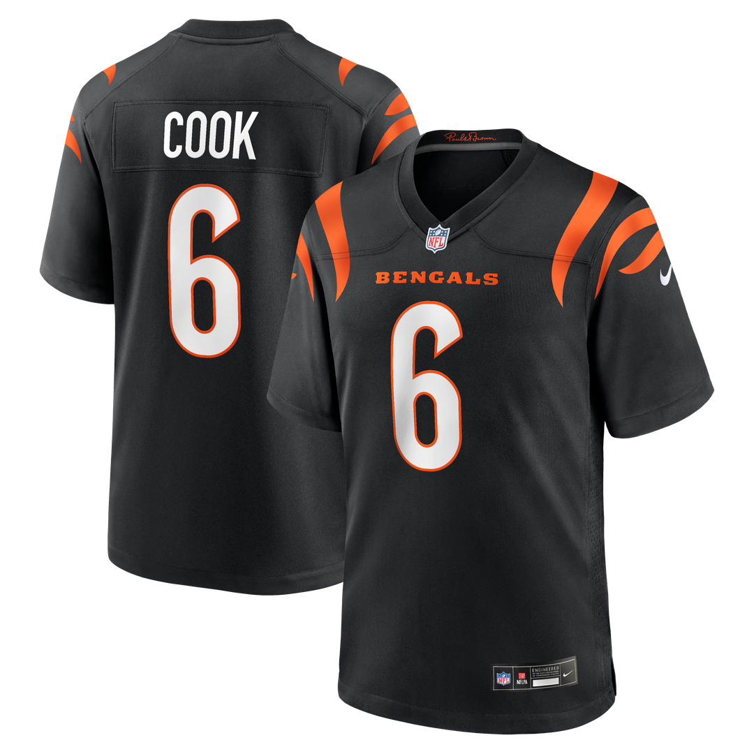 Bryan Cook Cincinnati Bengals Nike Team Game Jersey - Black Official NFL Team Apparel Football Fan Gear