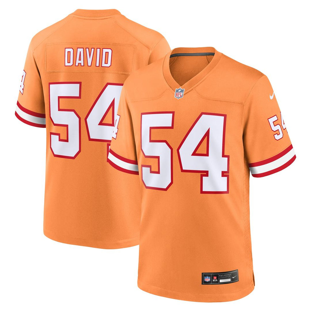 Lavonte David Tampa Bay Buccaneers Nike Throwback Game Jersey - Orange Official NFL Team Apparel Football Fan Gear