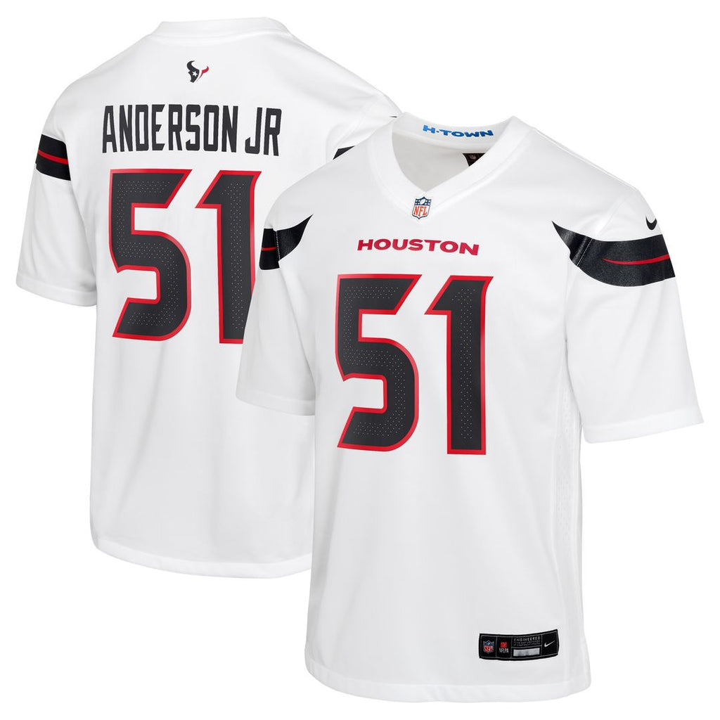 Will Anderson Jr. Houston Texans Nike Youth Game Jersey - White Official NFL Team Apparel Football Fan Gear