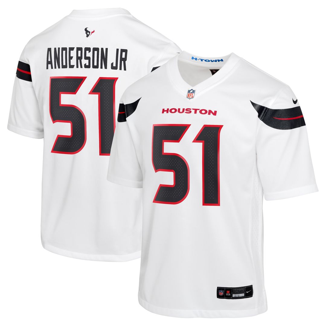 Will Anderson Jr. Houston Texans Nike Youth Game Jersey - White Official NFL Team Apparel Football Fan Gear
