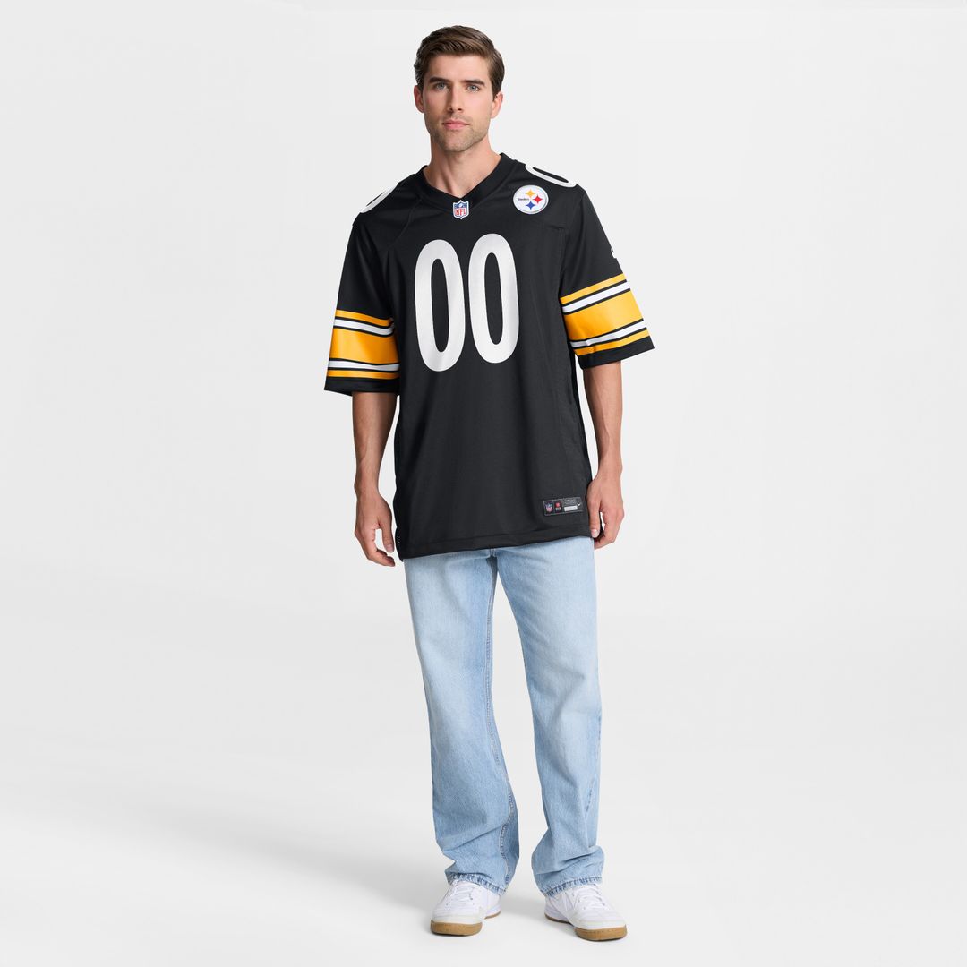 Pittsburgh Steelers Nike Custom Game Jersey - Black Official NFL Team Apparel Football Fan Gear
