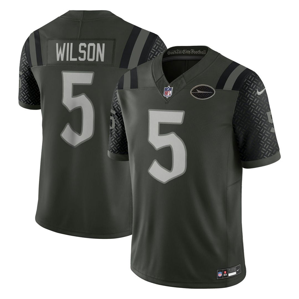 Garrett Wilson New York Jets Nike 2025 Rivalries Collection Stitched Limited Jersey - Gotham Green Official NFL Team Apparel Football Fan Gear