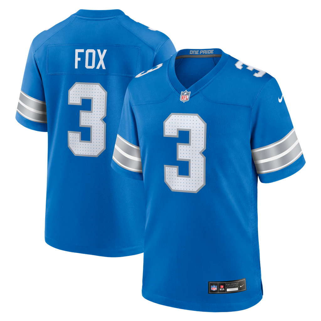 Jack Fox Detroit Lions Nike Team Game Jersey - Blue Official NFL Team Apparel Football Fan Gear