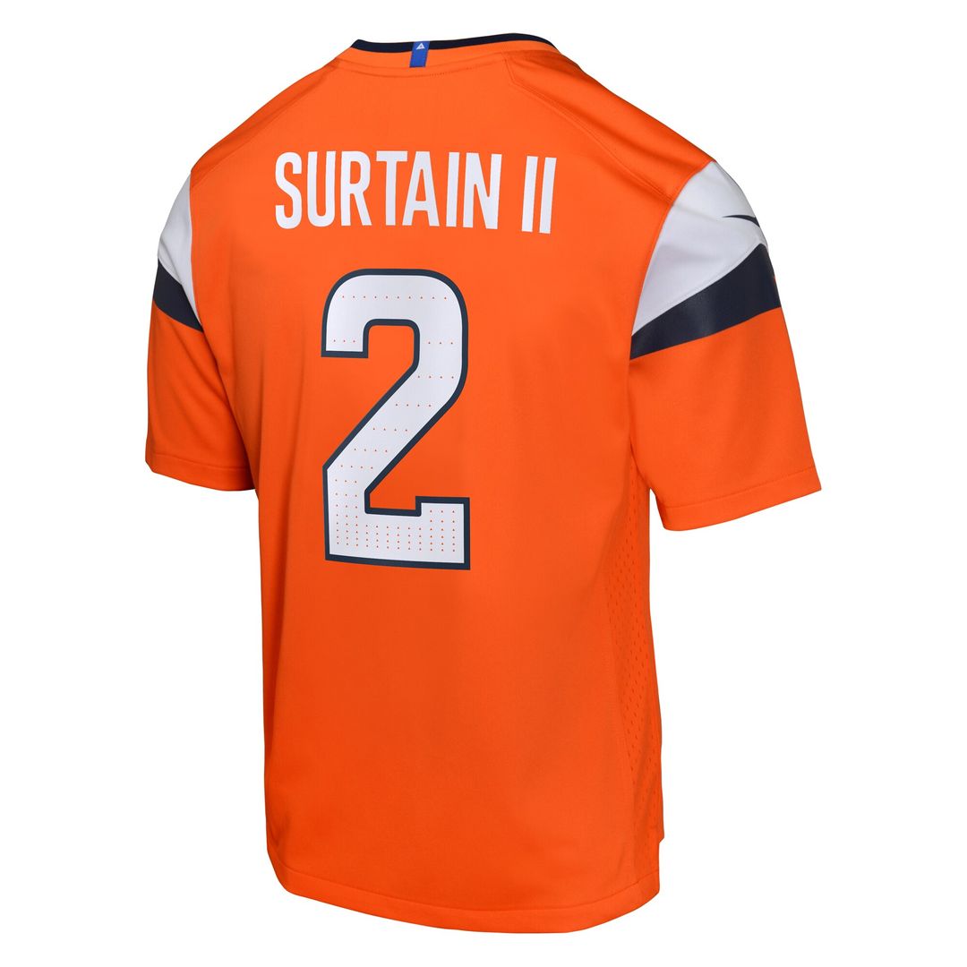 Patrick Surtain II Denver Broncos Nike Youth Game Jersey - Orange Official NFL Team Apparel Football Fan Gear