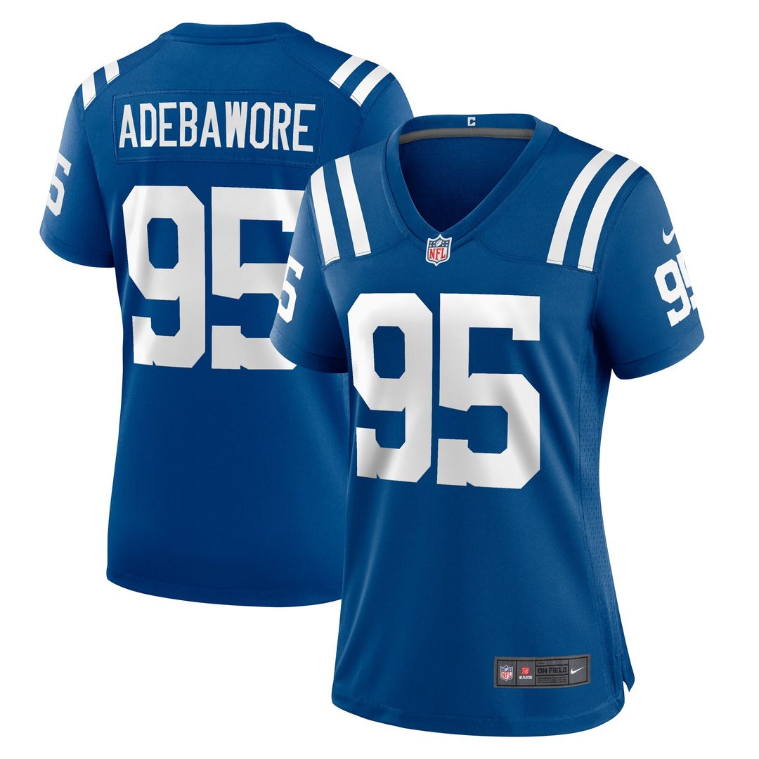 Adetomiwa Adebawore Indianapolis Colts Nike Women's Team Game Jersey - Royal Official NFL Team Apparel Football Fan Gear