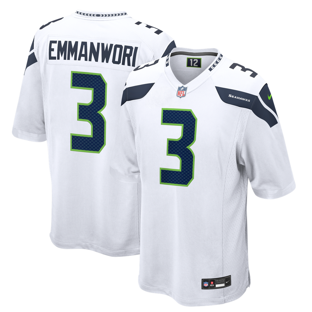 Nick Emmanwori Seattle Seahawks Nike Game Jersey - White Official NFL Team Apparel Football Fan Gear