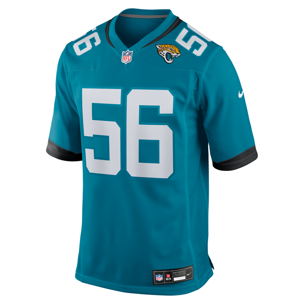 Yasir Abdullah Jacksonville Jaguars Nike Team Game Jersey - Teal Official NFL Team Apparel Football Fan Gear