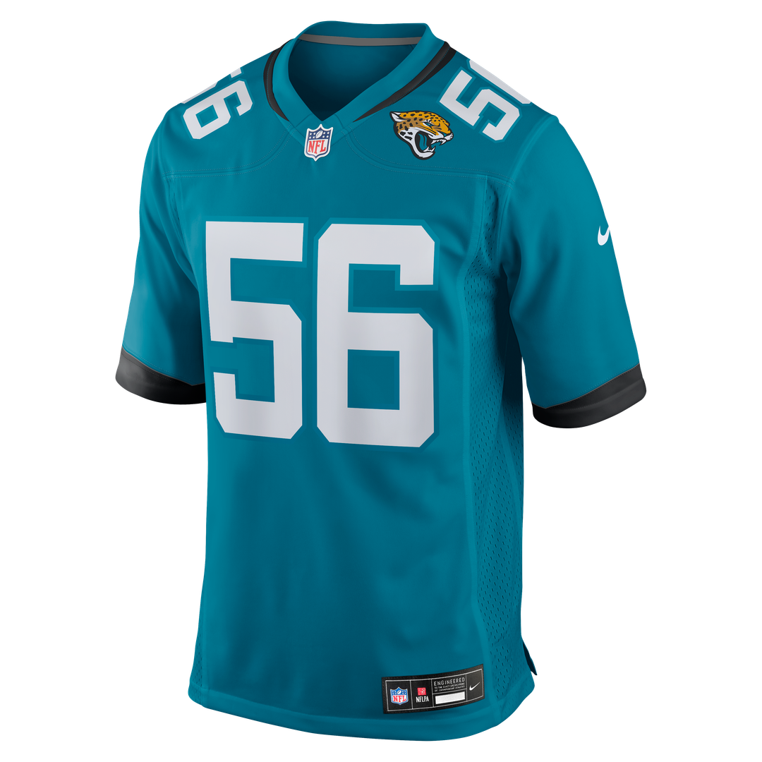 Yasir Abdullah Jacksonville Jaguars Nike Team Game Jersey - Teal Official NFL Team Apparel Football Fan Gear