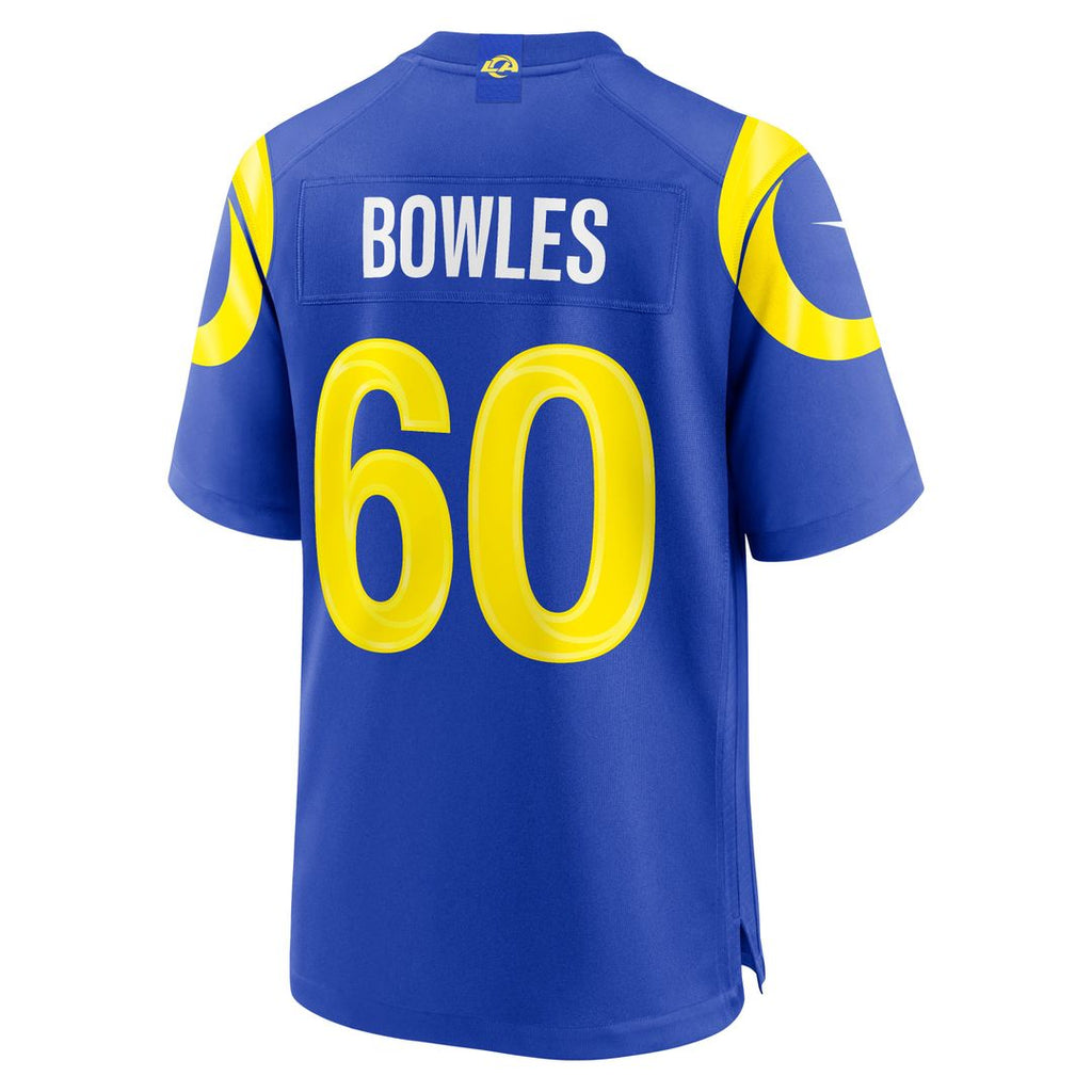 Wyatt Bowles Los Angeles Rams Nike Team Game Jersey - Royal Official NFL Team Apparel Football Fan Gear