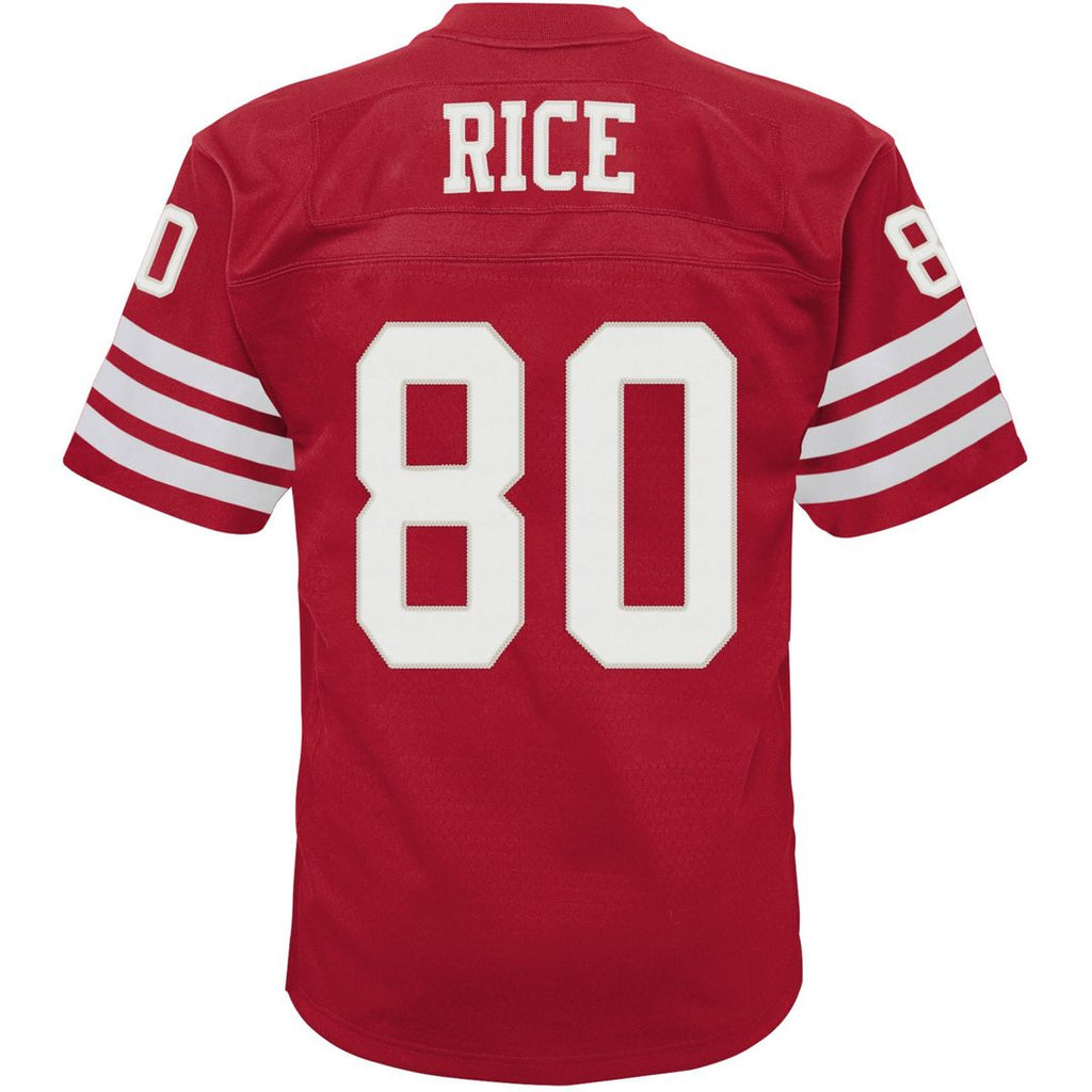 Jerry Rice San Francisco 49ers Mitchell & Ness Infant 1990 Retired Legacy Jersey - Scarlet Official NFL Team Apparel Football Fan Gear