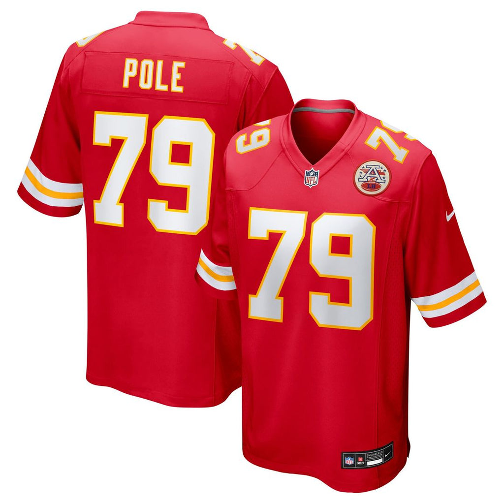 Esa Pole Kansas City Chiefs Nike Team Game Jersey - Red Official NFL Team Apparel Football Fan Gear