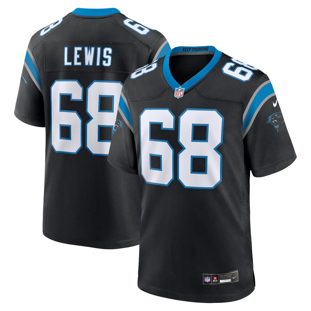 Damien Lewis Carolina Panthers Nike Game Jersey - Black Official NFL Team Apparel Football Fan Gear