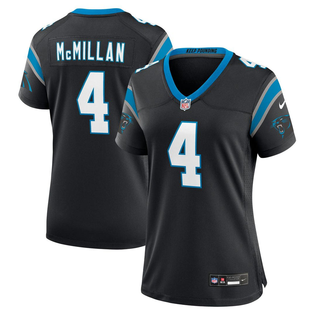 Tetairoa McMillan Carolina Panthers Nike Women's Team Game Jersey - Black Official NFL Team Apparel Football Fan Gear