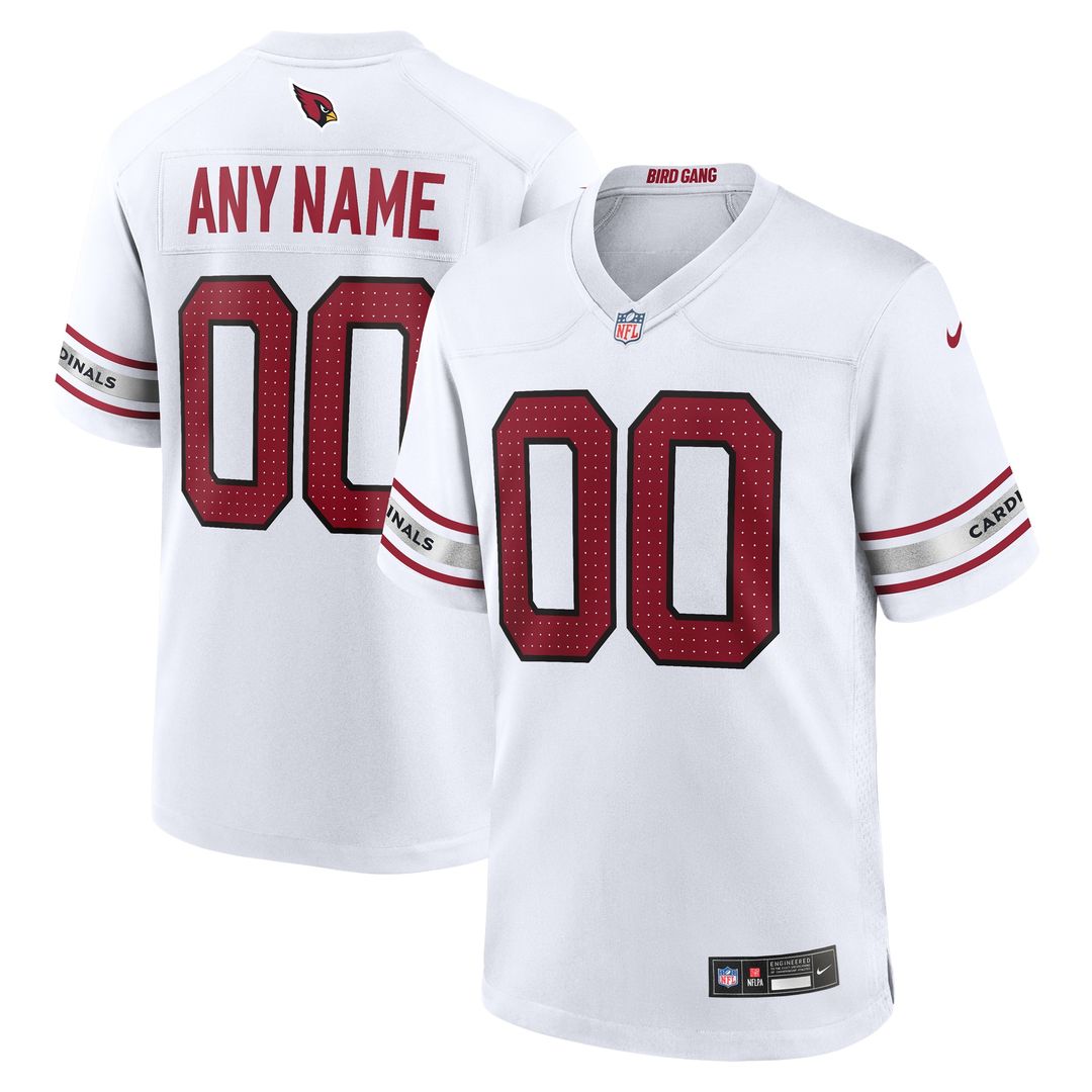 Arizona Cardinals Nike Custom Game Jersey - White Official NFL Team Apparel Football Fan Gear