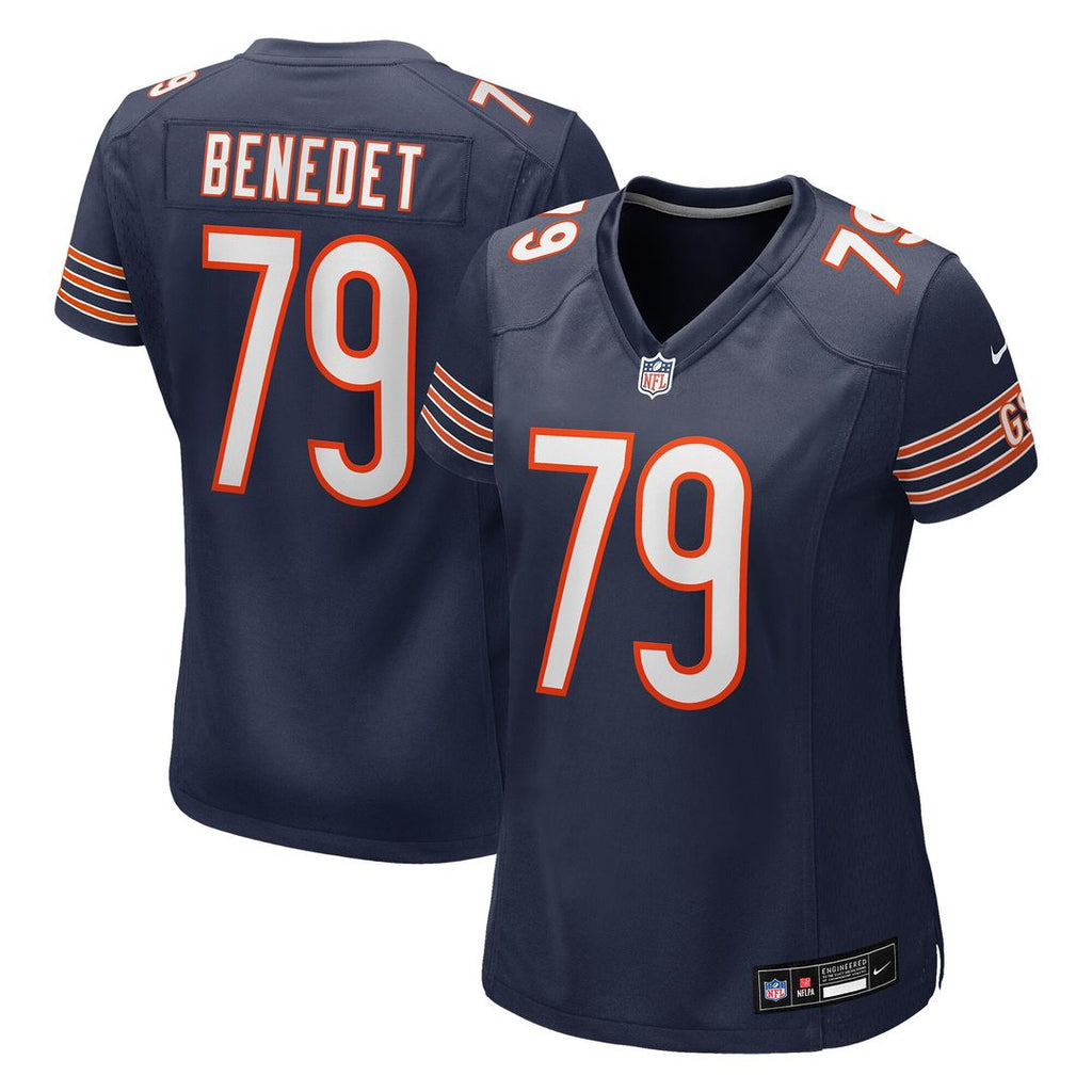 Theo Benedet Chicago Bears Nike Women's Team Game Jersey - Navy Official NFL Team Apparel Football Fan Gear