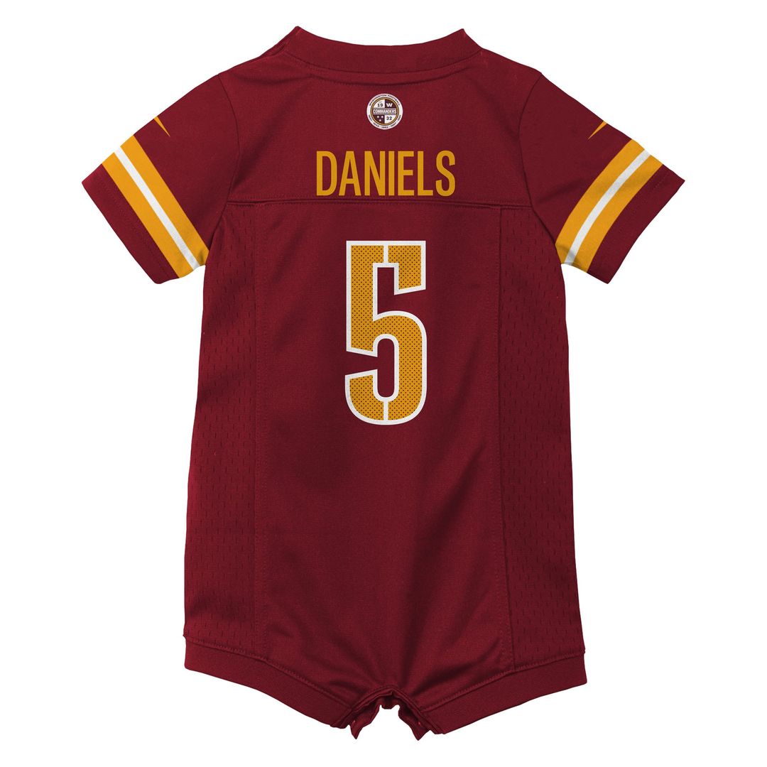 Jayden Daniels Washington Commanders Nike Newborn & Infant Game Romper Jersey - Burgundy Official NFL Team Apparel Football Fan Gear