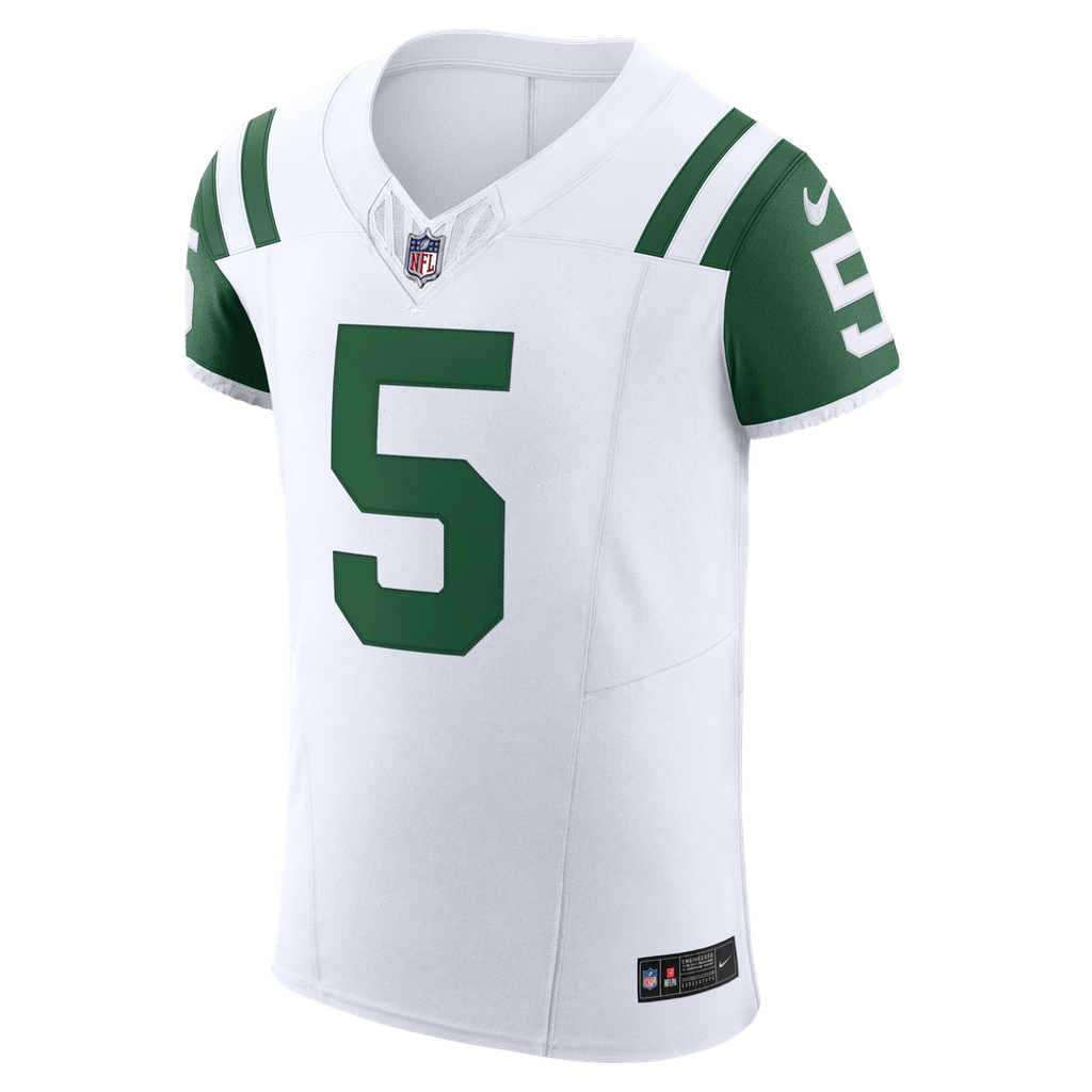 Garrett Wilson New York Jets Nike Classic Alternate Vapor F.U.S.E. Elite Jersey - White Official NFL Team Apparel Football Fan Gear