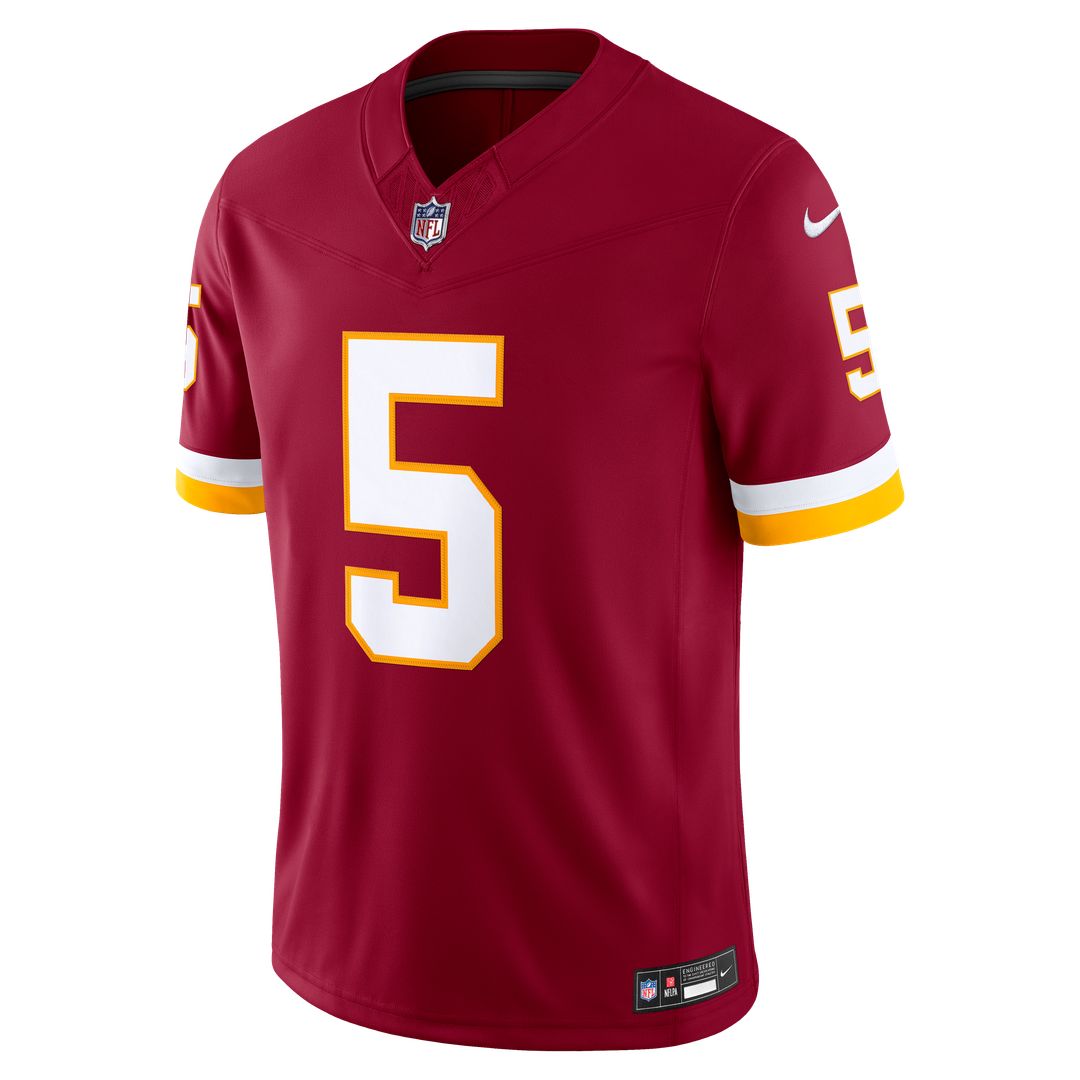 Jayden Daniels Washington Commanders Nike Vapor F.U.S.E. Stitched Limited Jersey - White Official NFL Team Apparel Football Fan Gear