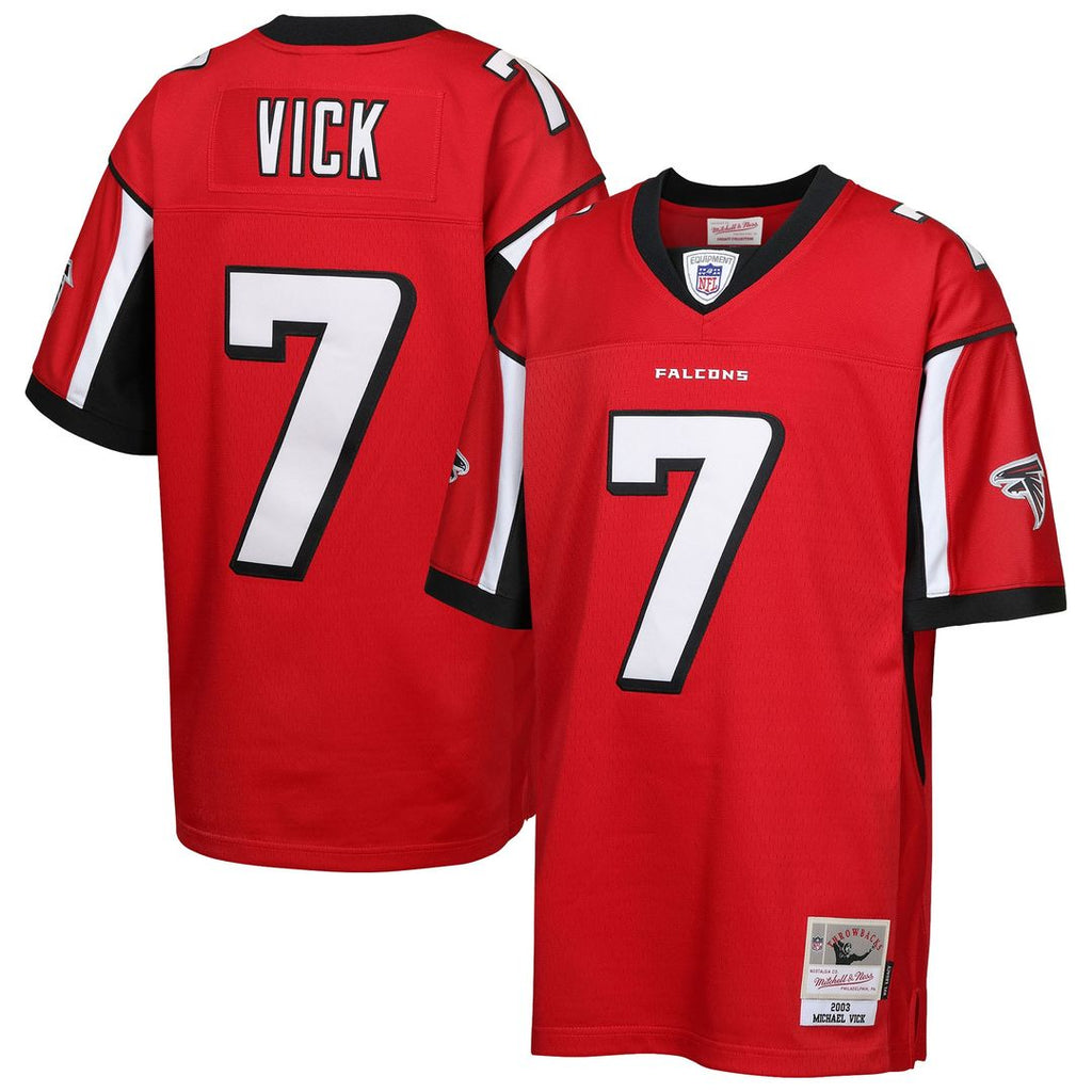 Michael Vick Atlanta Falcons Mitchell & Ness Youth 2003 Legacy Retired Player Jersey - Red Official NFL Team Apparel Football Fan Gear