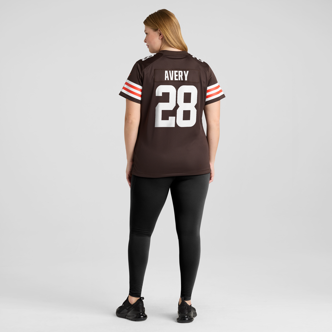 Tre Avery Cleveland Browns Nike Women's Team Game Jersey - Brown Official NFL Team Apparel Football Fan Gear