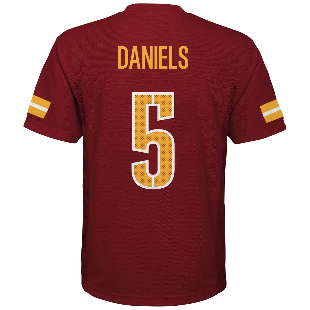 Jayden Daniels Washington Commanders Youth Replica Player Jersey - Burgundy Official NFL Team Apparel Football Fan Gear
