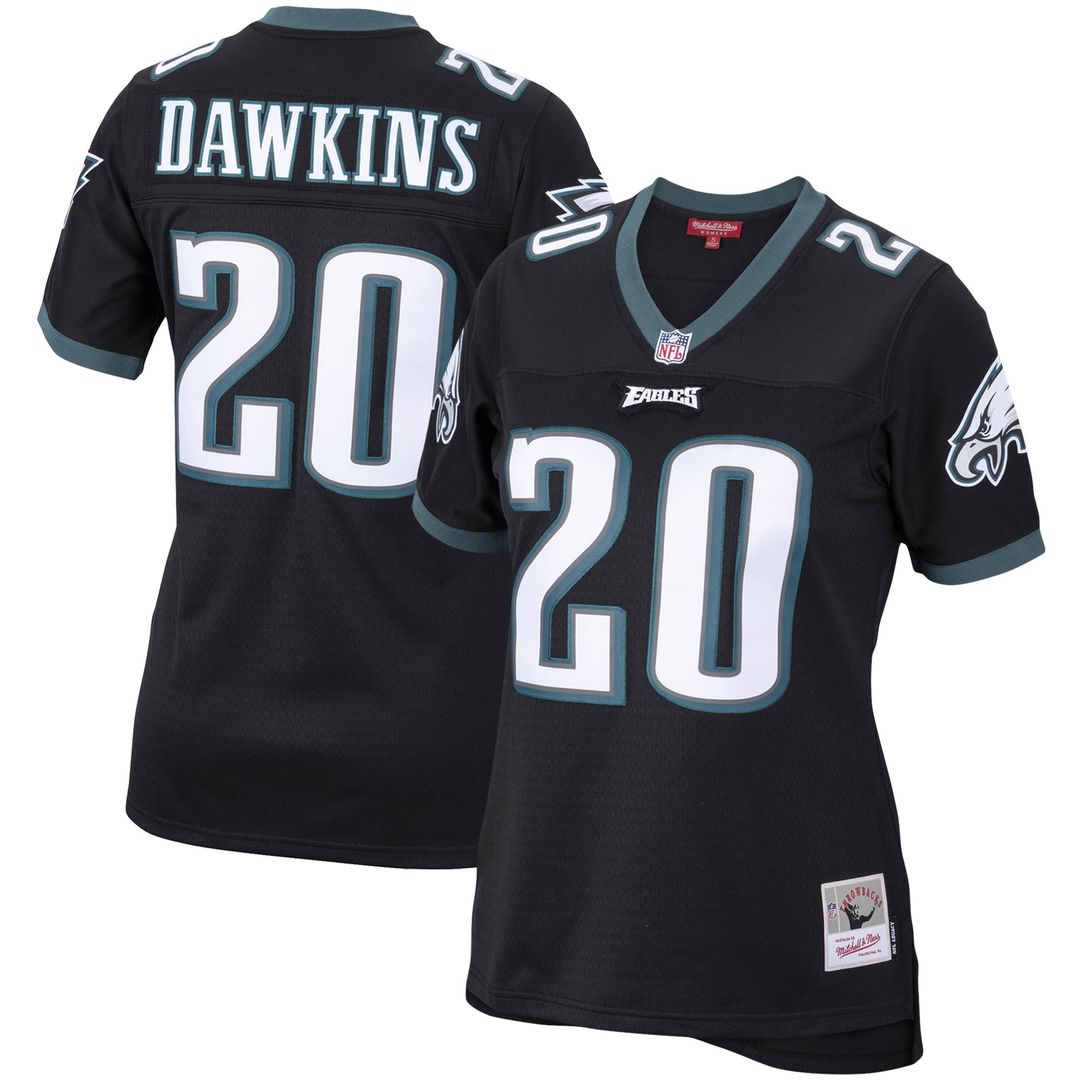 Brian Dawkins Philadelphia Eagles Mitchell & Ness Women's Legacy Replica Team Jersey - Black Official NFL Team Apparel Football Fan Gear