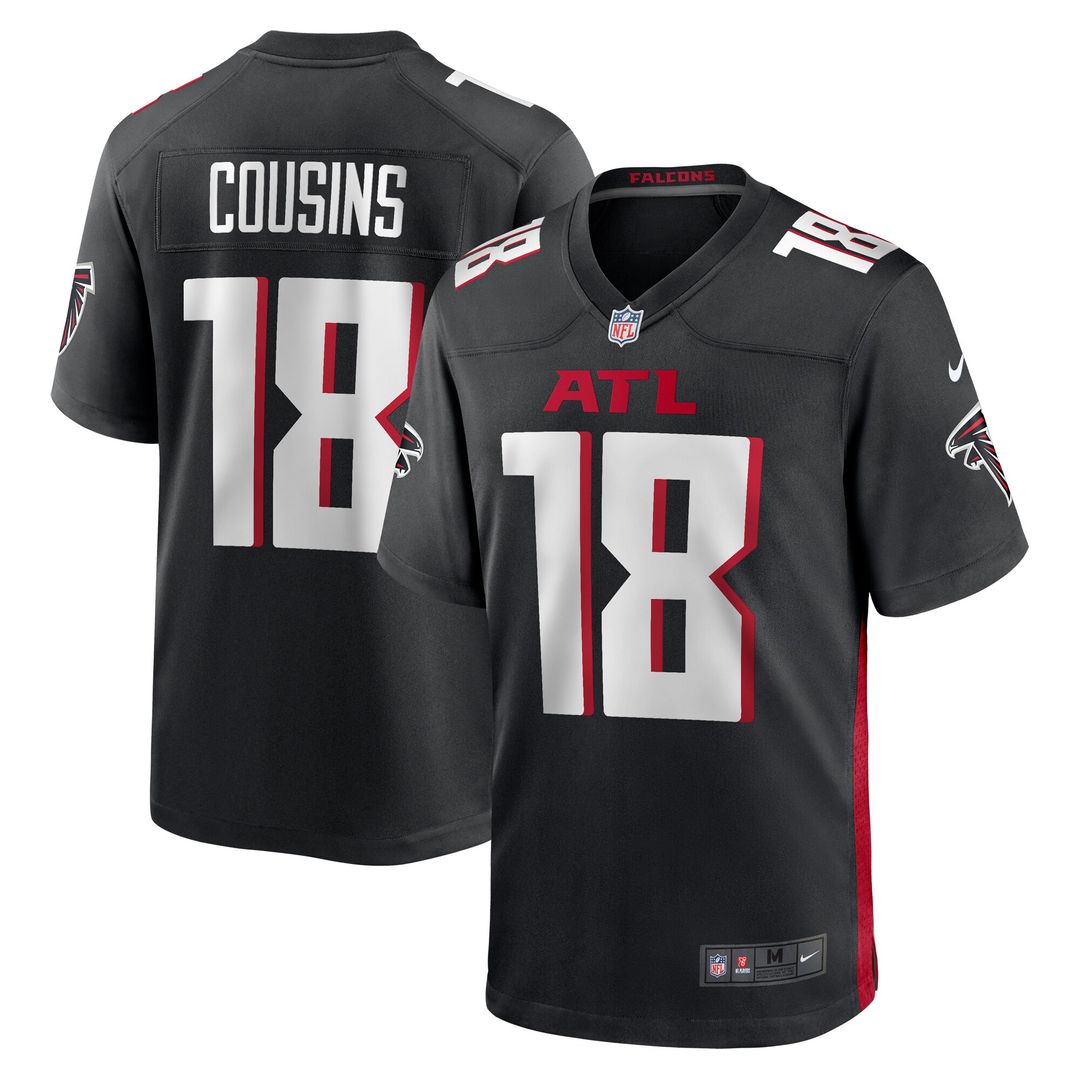 Kirk Cousins Atlanta Falcons Nike Youth Game Jersey - Black Official NFL Team Apparel Football Fan Gear