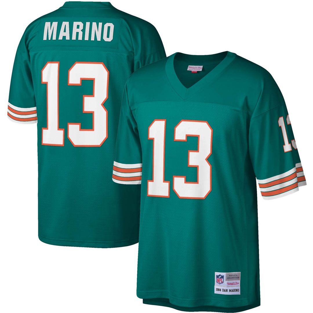 Dan Marino Miami Dolphins Mitchell & Ness Legacy Replica Jersey - Aqua Official NFL Team Apparel Football Fan Gear