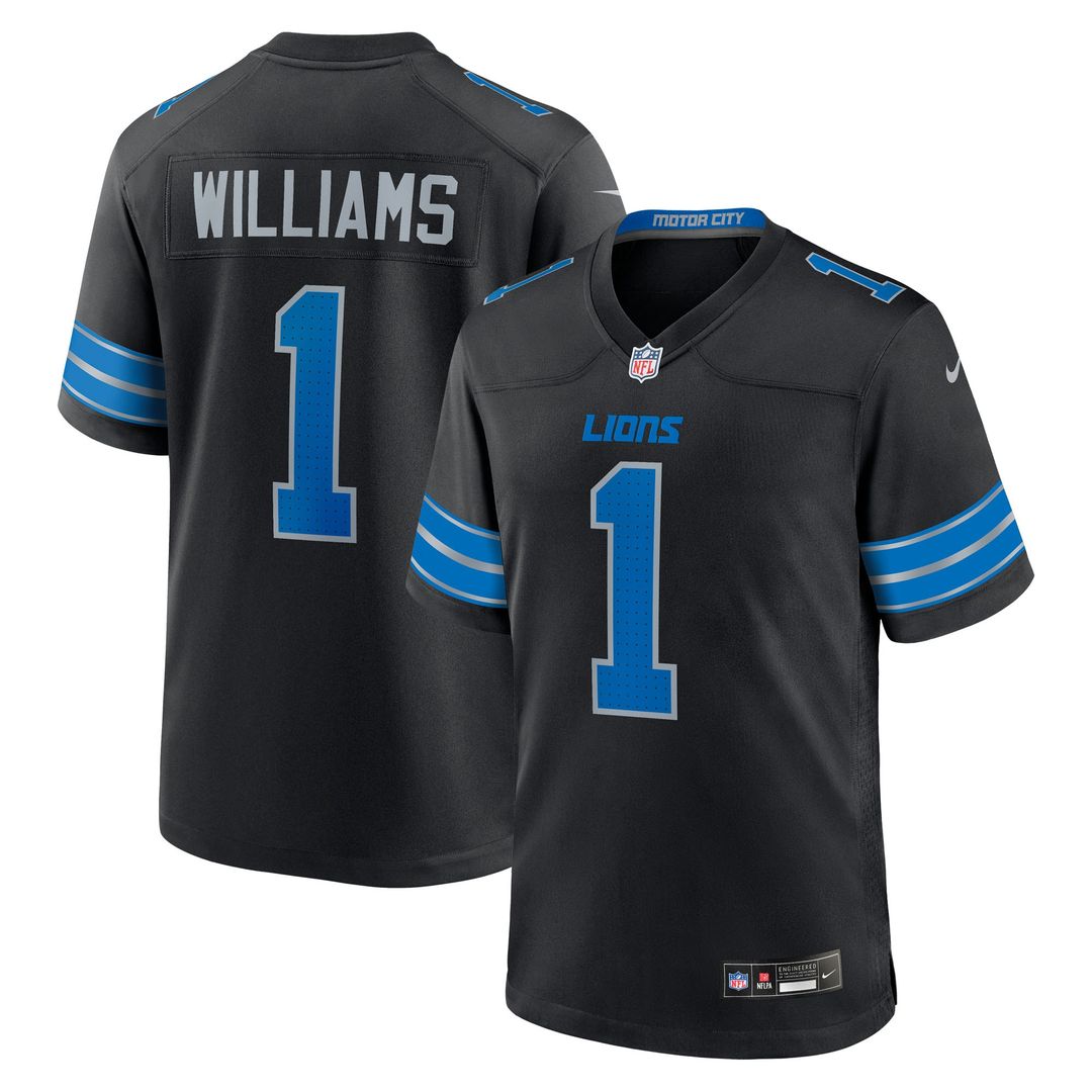 Jameson Williams Detroit Lions Nike Alternate Game Player Jersey - Black Official NFL Team Apparel Football Fan Gear