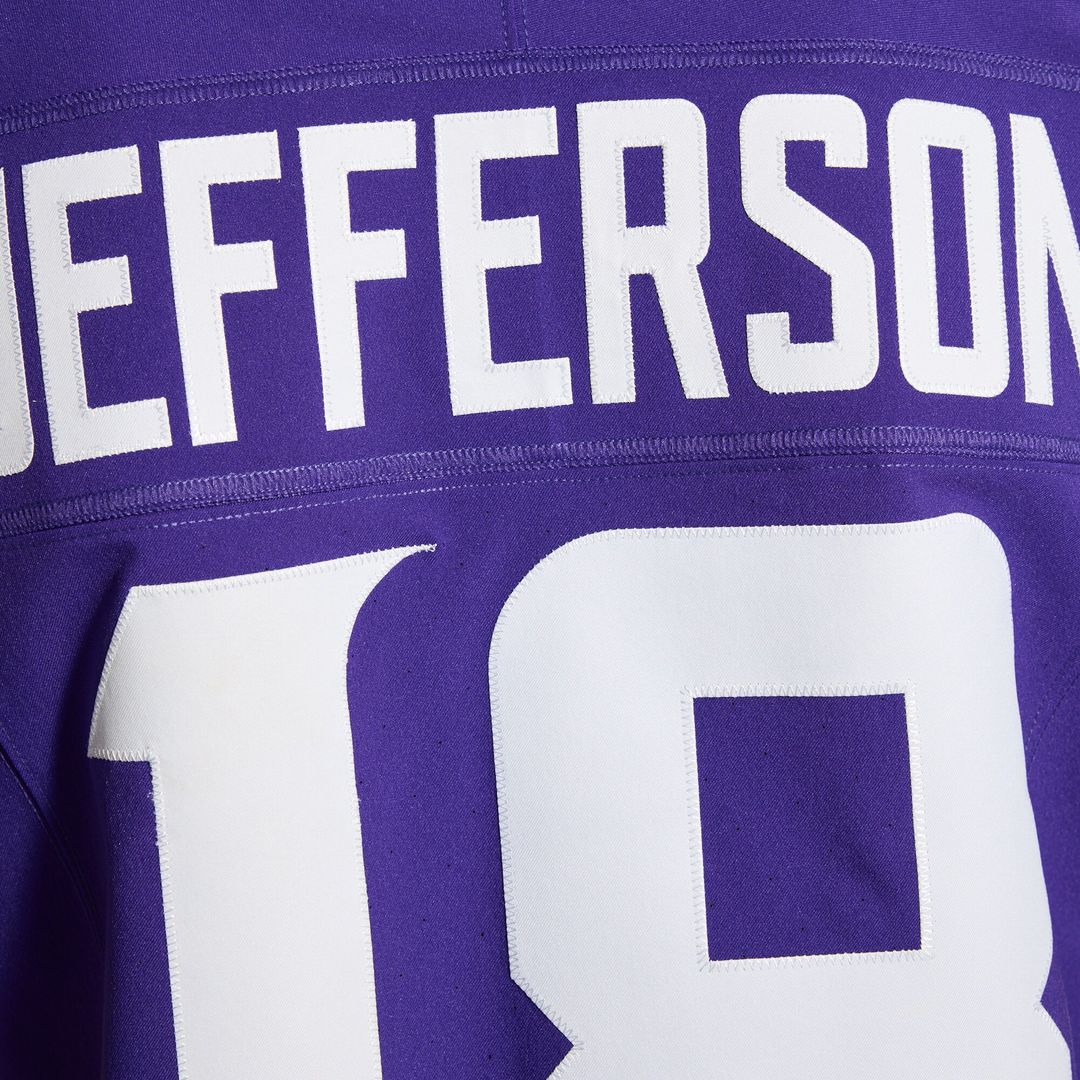 Justin Jefferson Minnesota Vikings Nike Vapor F.U.S.E. Elite Jersey - Purple Official NFL Team Apparel Football Fan Gear