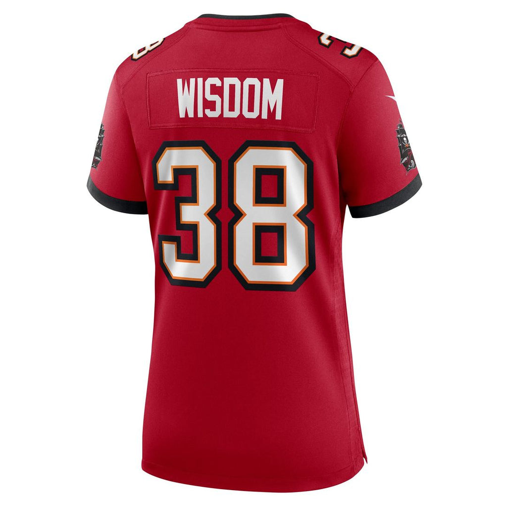 Rashad Wisdom Tampa Bay Buccaneers Nike Women's Team Game Jersey - Red Official NFL Team Apparel Football Fan Gear