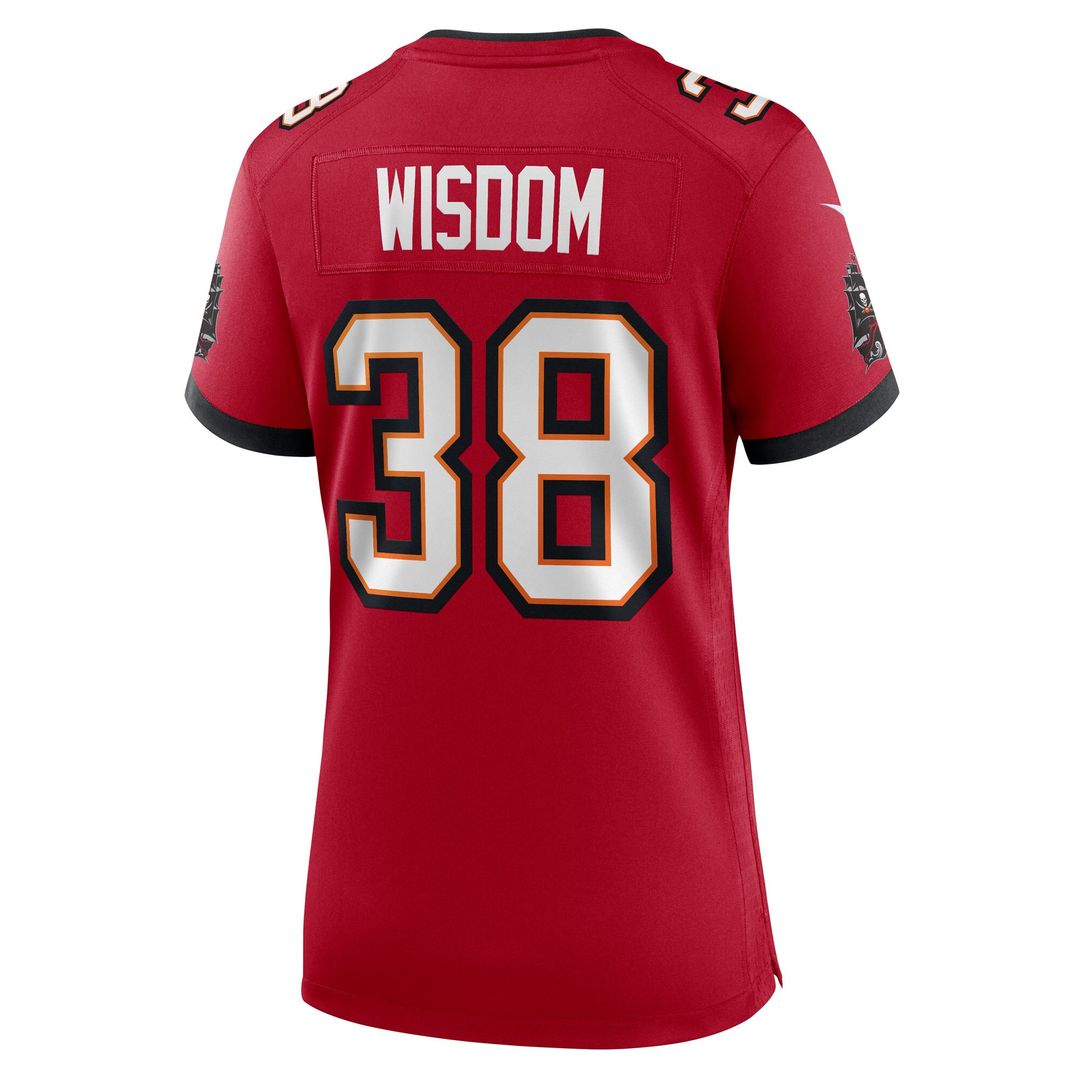 Rashad Wisdom Tampa Bay Buccaneers Nike Women's Team Game Jersey - Red Official NFL Team Apparel Football Fan Gear