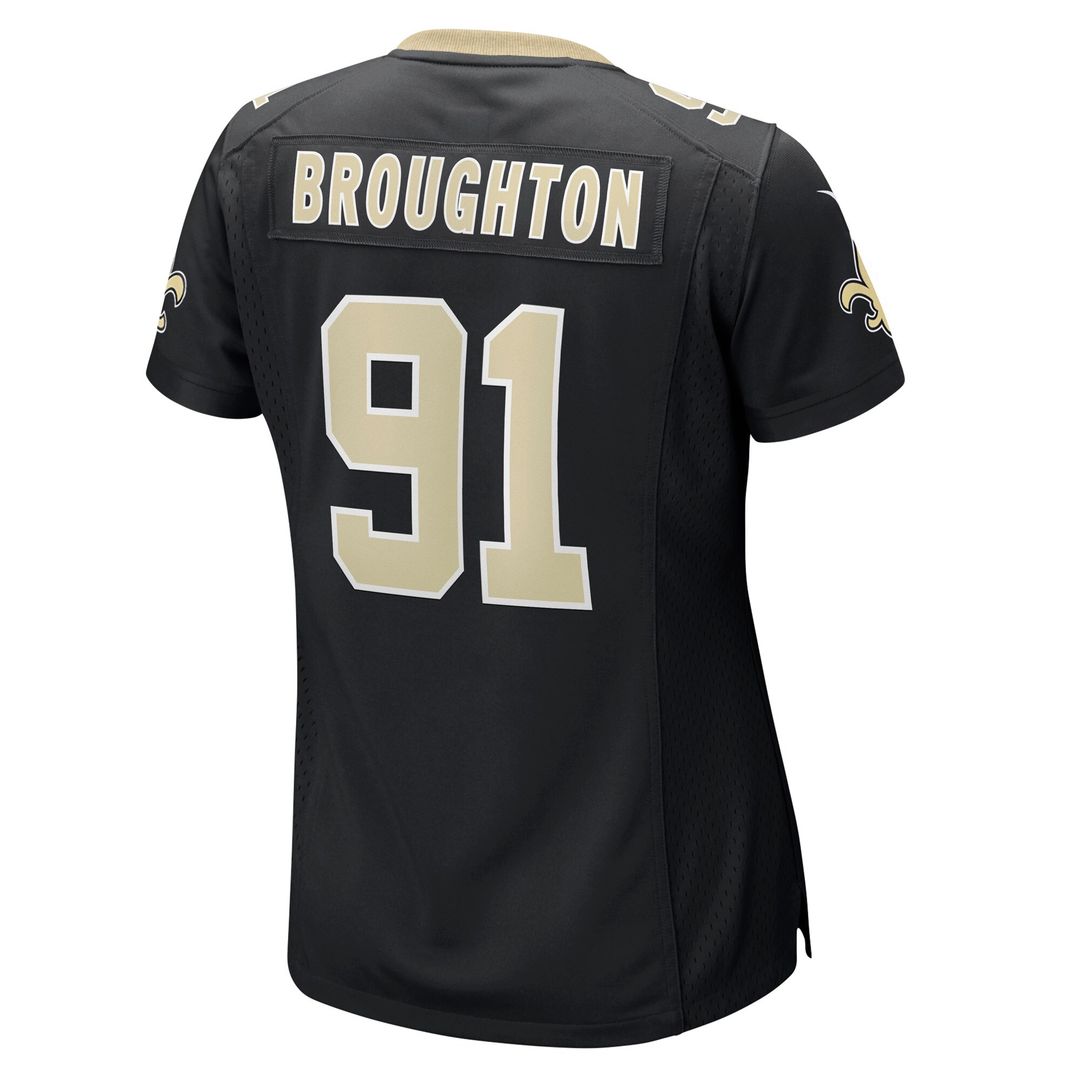 Vernon Broughton New Orleans Saints Nike Women's Team Game Jersey - Black Official NFL Team Apparel Football Fan Gear