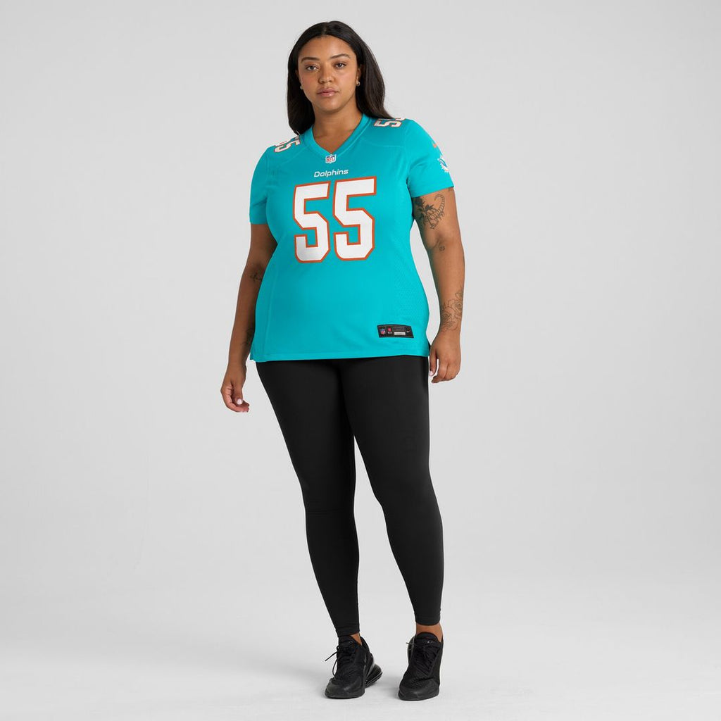 Aaron Brewer Miami Dolphins Nike Women's Game Jersey - Aqua Official NFL Team Apparel Football Fan Gear