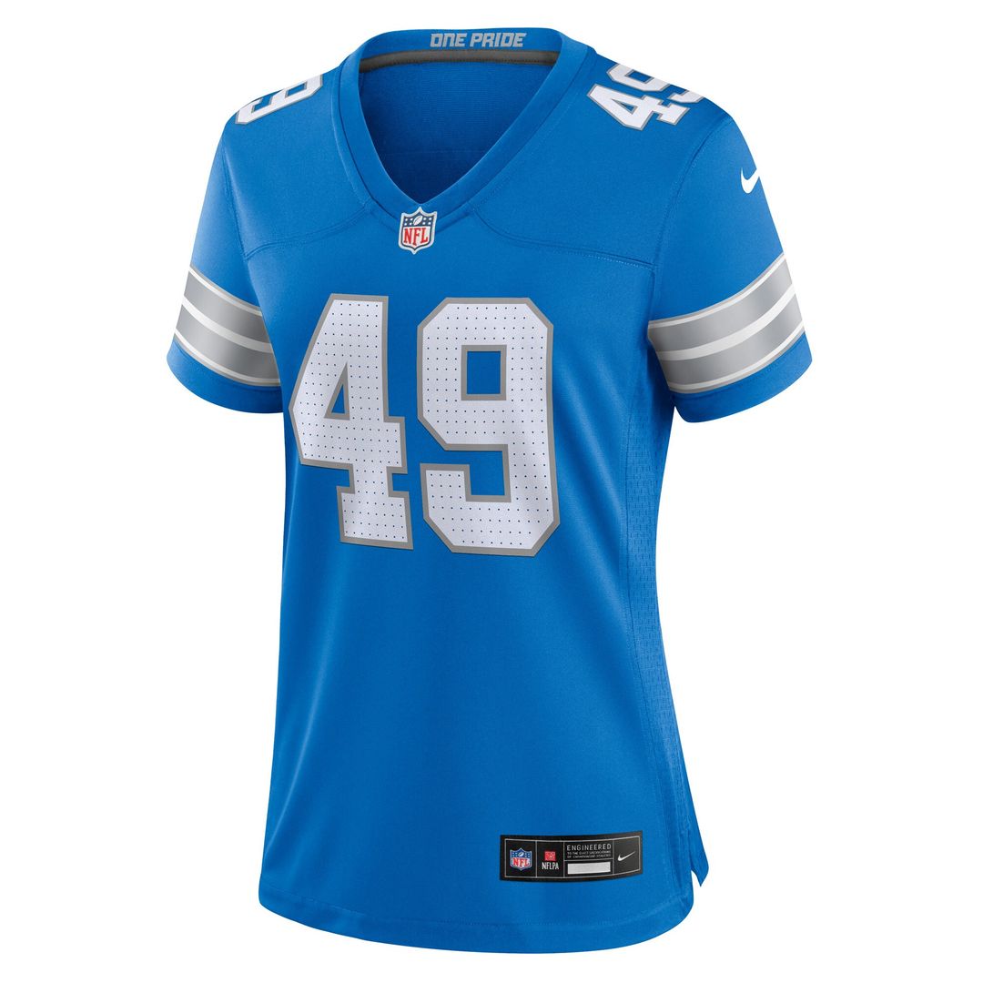 Hogan Hatten Detroit Lions Nike Women's Game Jersey - Blue Official NFL Team Hat Football Fan Cap