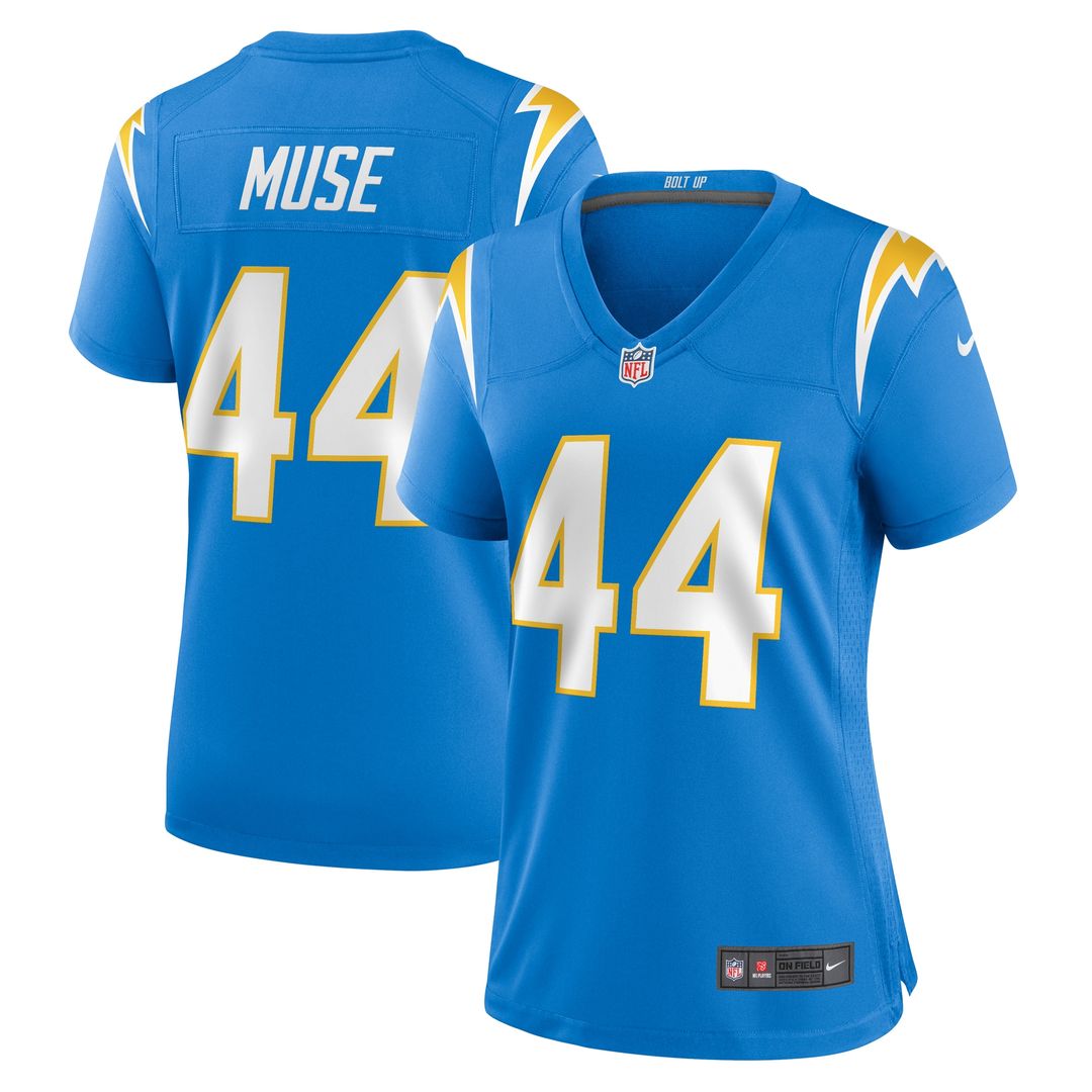 Tanner Muse Los Angeles Chargers Nike Women's Team Game Jersey - Powder Blue Official NFL Team Apparel Football Fan Gear