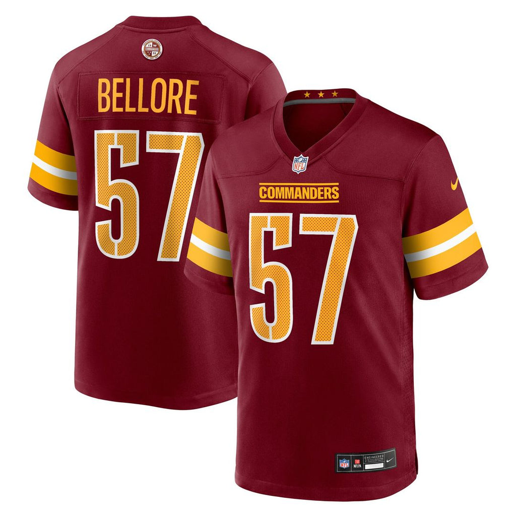 Nick Bellore Washington Commanders Nike Team Game Jersey - Burgundy Official NFL Team Apparel Football Fan Gear