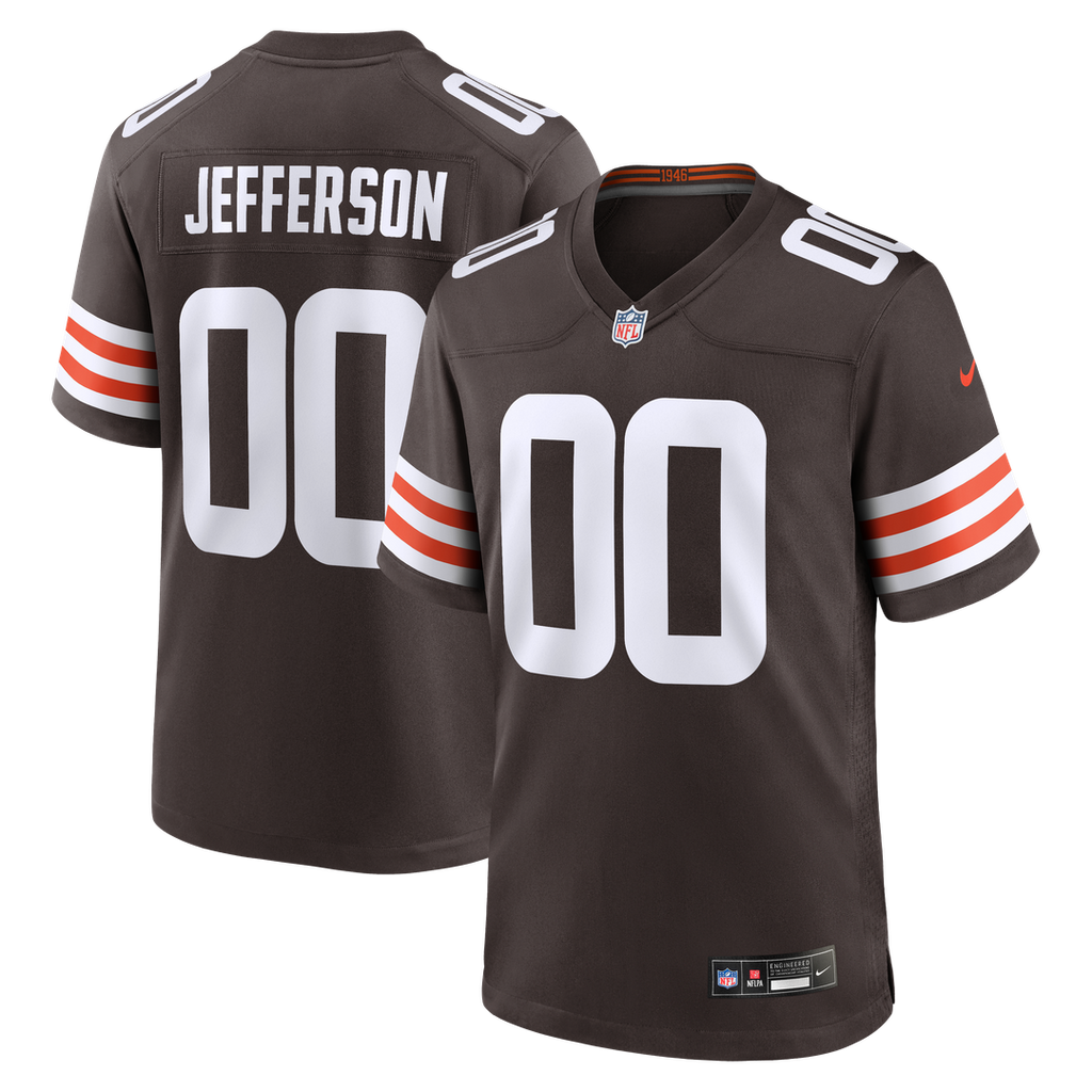 Justin Jefferson Cleveland Browns Nike Game Jersey - Brown Official NFL Team Apparel Football Fan Gear