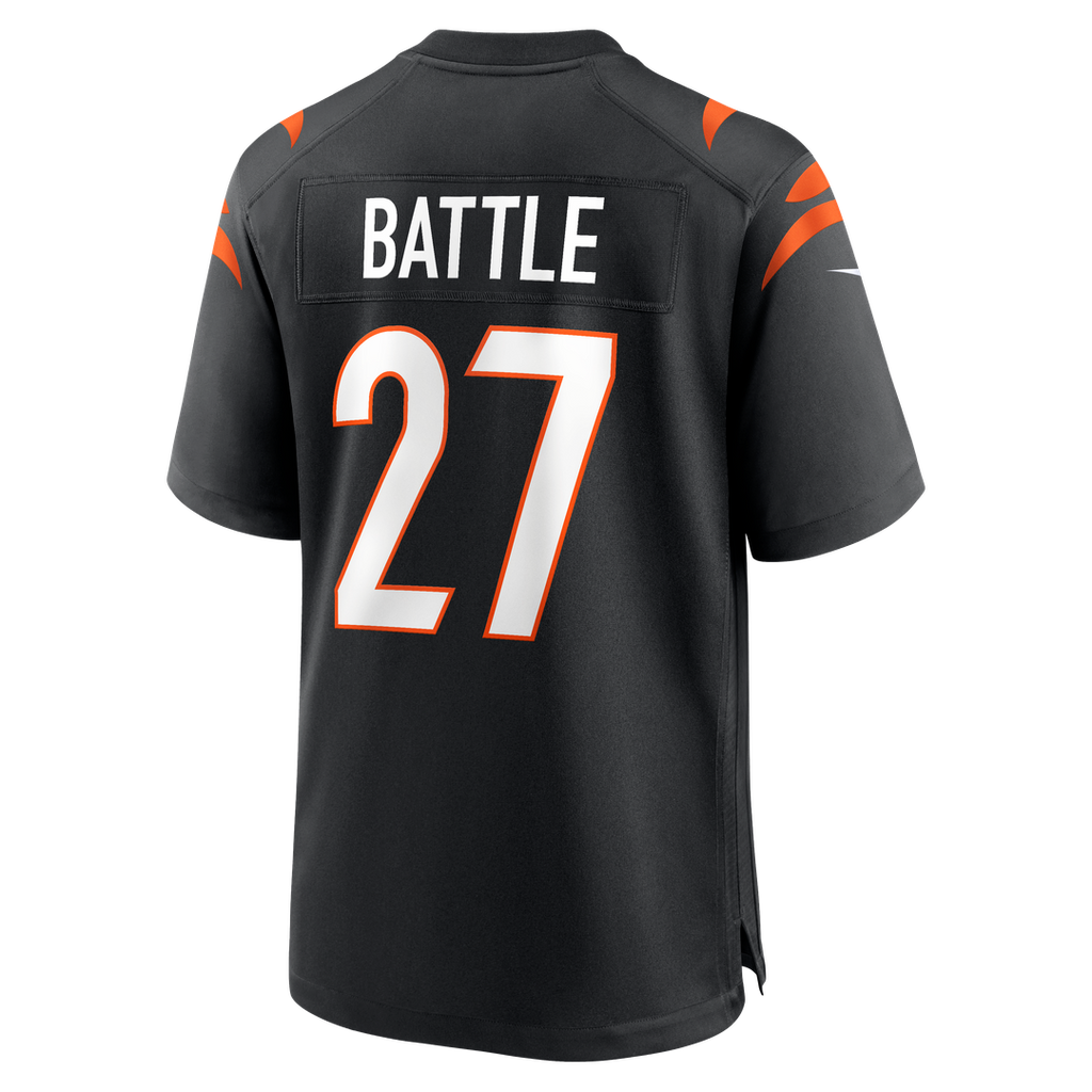Jordan Battle Cincinnati Bengals Nike Team Game Jersey - Black Official NFL Team Apparel Football Fan Gear