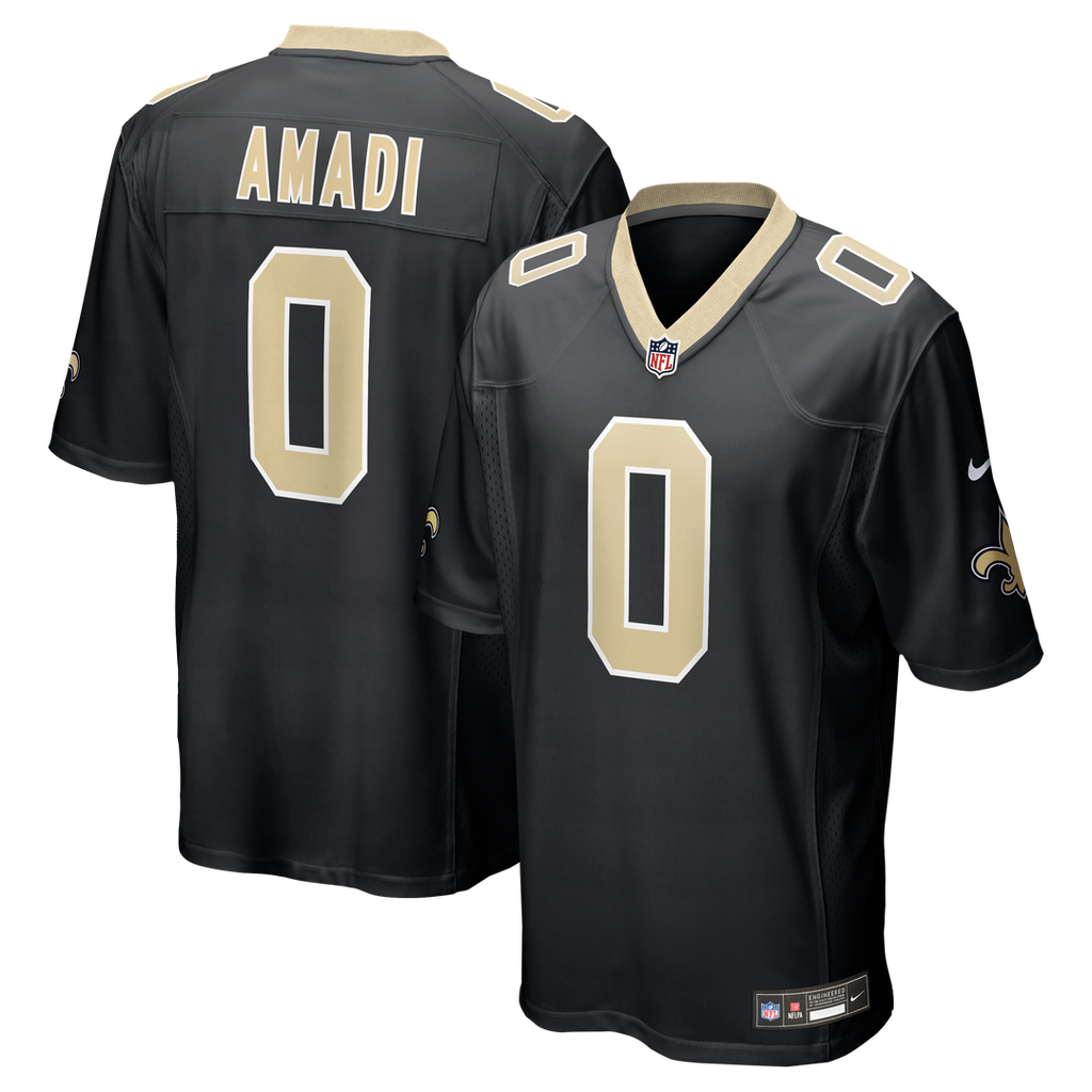 Ugo Amadi New Orleans Saints Nike Team Game Jersey - Black Official NFL Team Apparel Football Fan Gear