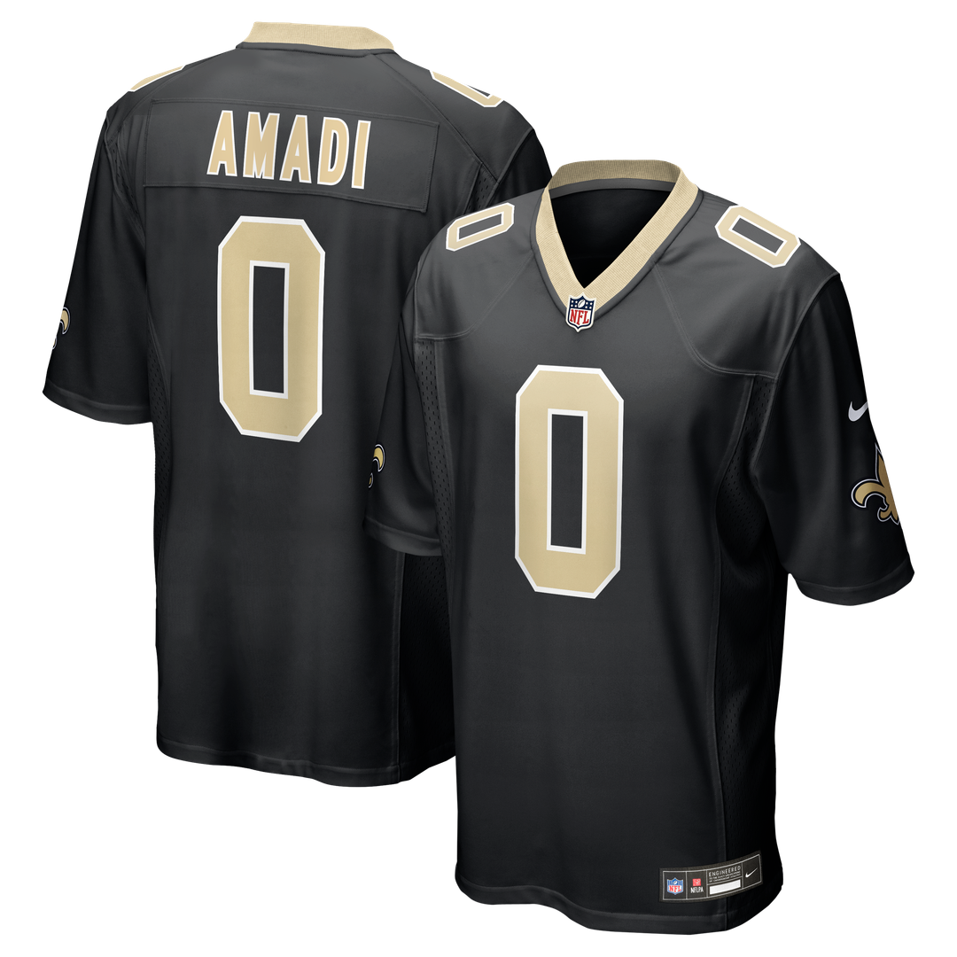 Ugo Amadi New Orleans Saints Nike Team Game Jersey - Black Official NFL Team Apparel Football Fan Gear