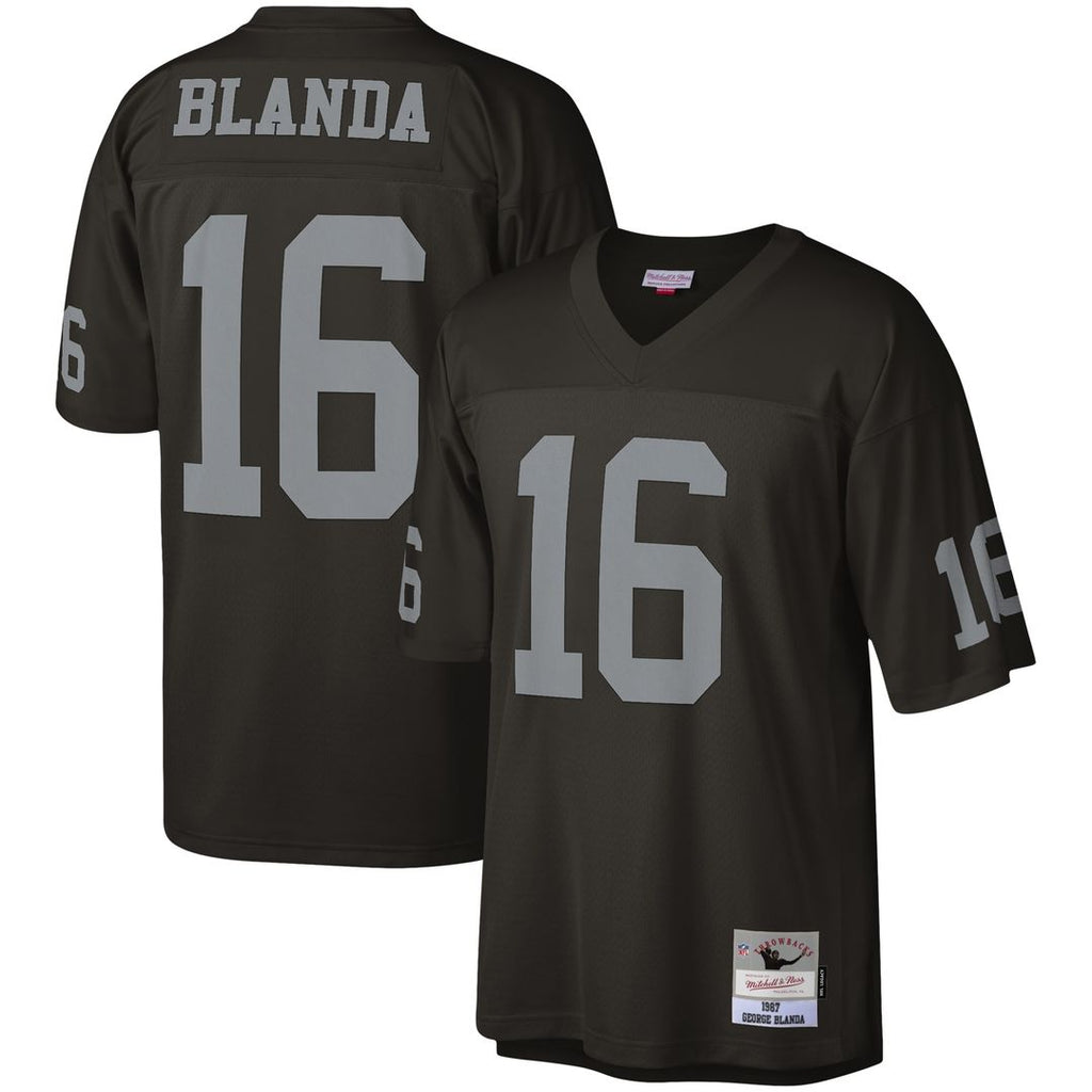 George Blanda Las Vegas Raiders Mitchell & Ness Legacy Replica Jersey - Black Official NFL Team Apparel Football Fan Gear