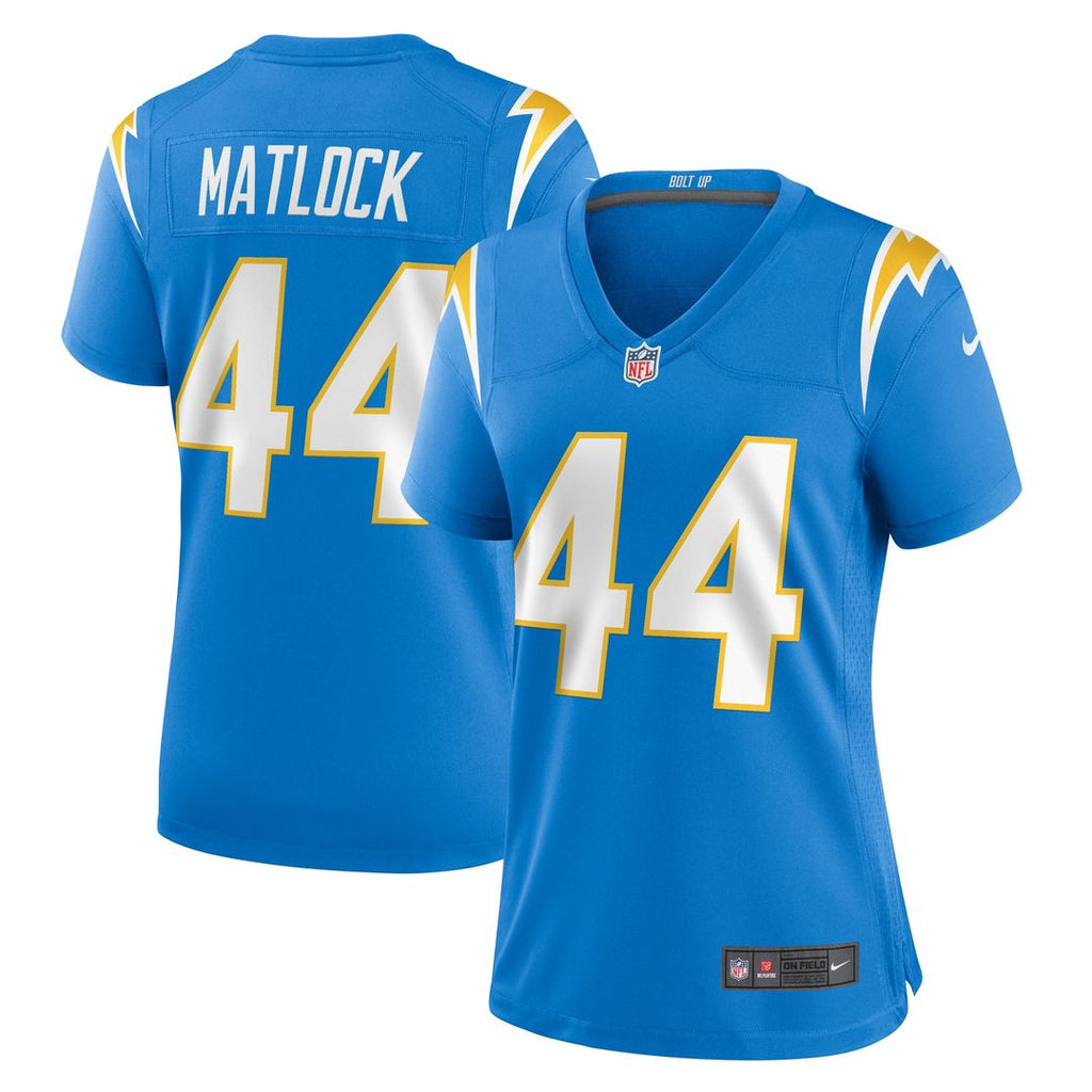 Scott Matlock Los Angeles Chargers Nike Women's Game Jersey - Powder Blue Official NFL Team Apparel Football Fan Gear
