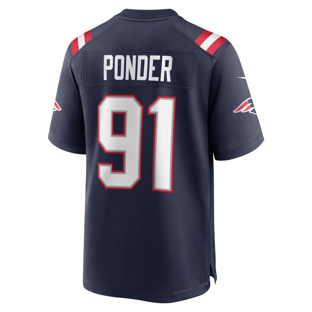 Elijah Ponder New England Patriots Nike Team Game Jersey - Navy Official NFL Team Apparel Football Fan Gear