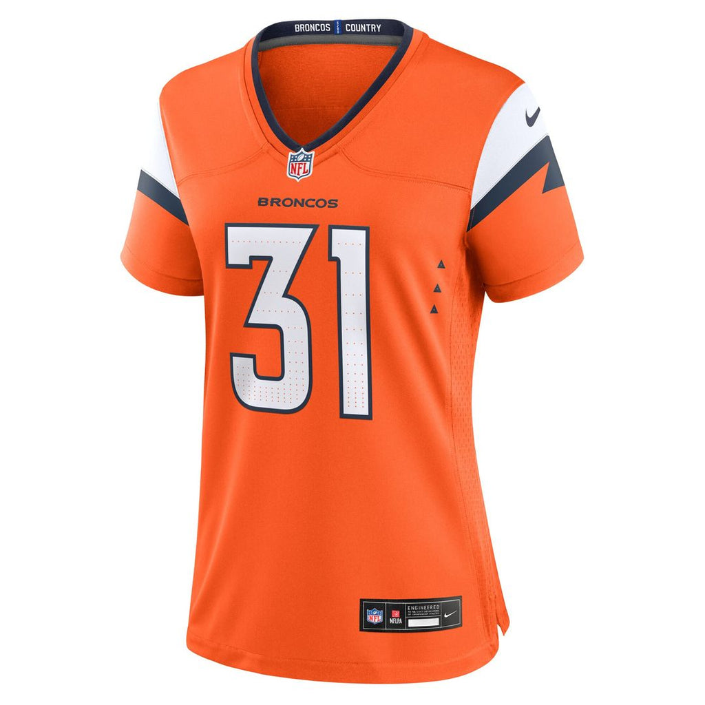Kris Abrams-Draine Denver Broncos Nike Women's Team Game Jersey - Orange Official NFL Team Apparel Football Fan Gear