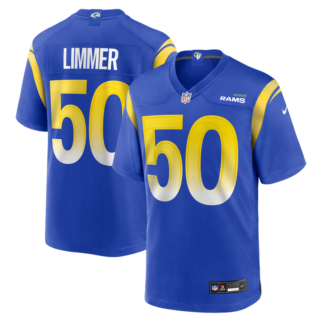 Beaux Limmer Los Angeles Rams Nike Team Game Jersey - Royal Official NFL Team Apparel Football Fan Gear