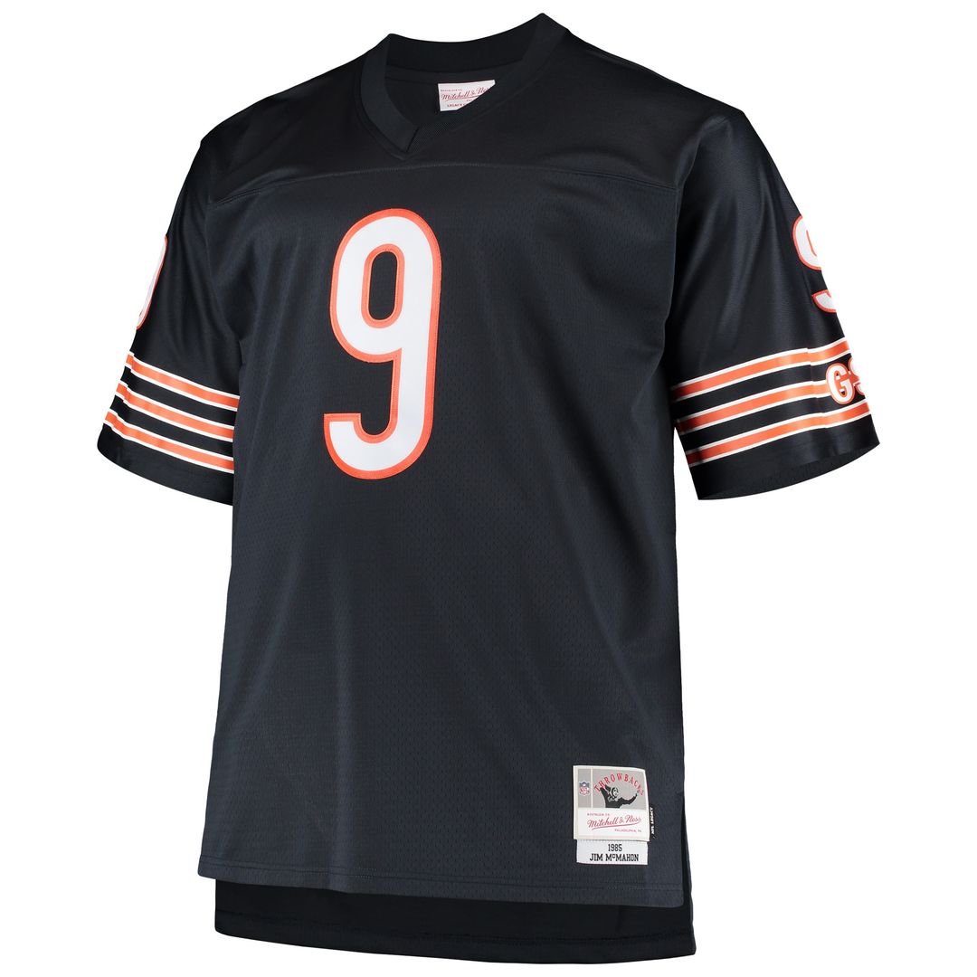 Jim McMahon Chicago Bears Mitchell & Ness Big & Tall 1985 Retired Player Replica Jersey - Navy Official NFL Team Apparel Football Fan Gear
